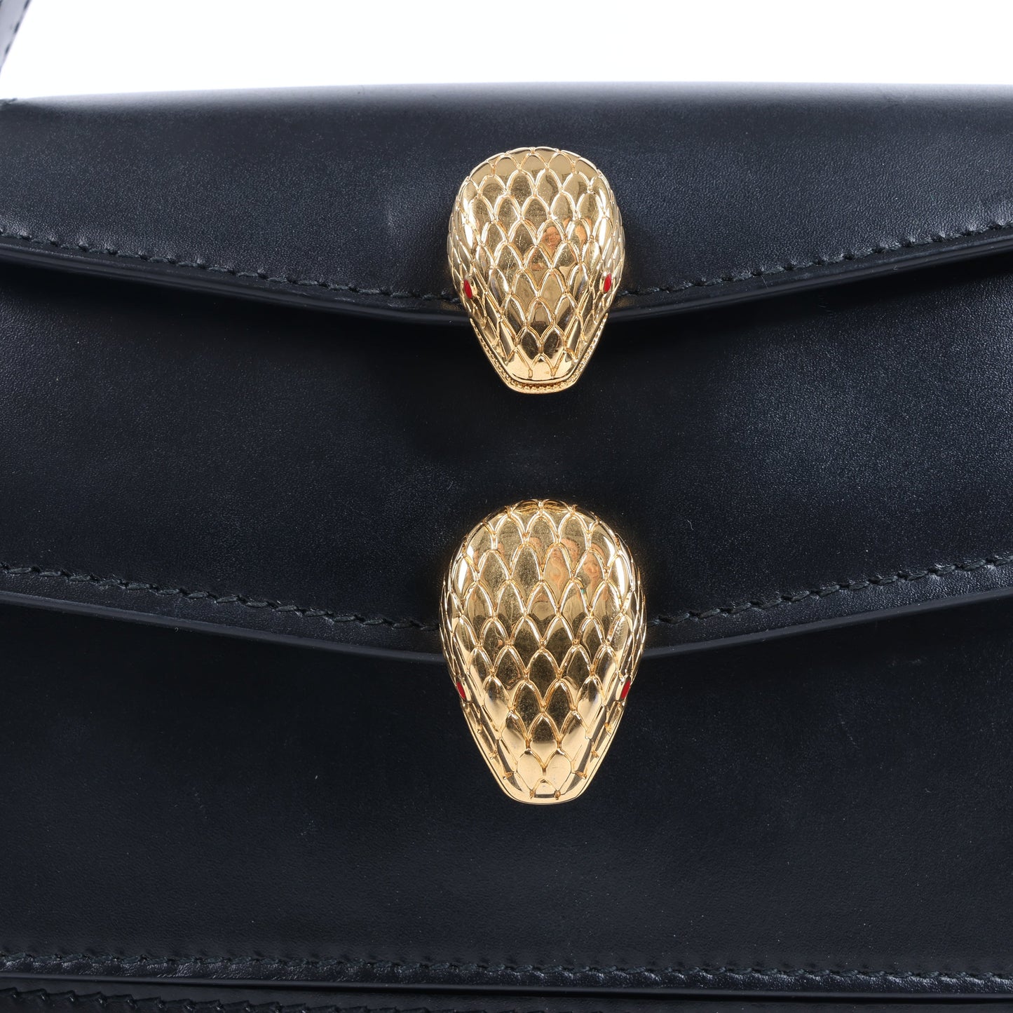 Sac à main en cuir Serpenti Bvlgari × Alexander Wang, noir