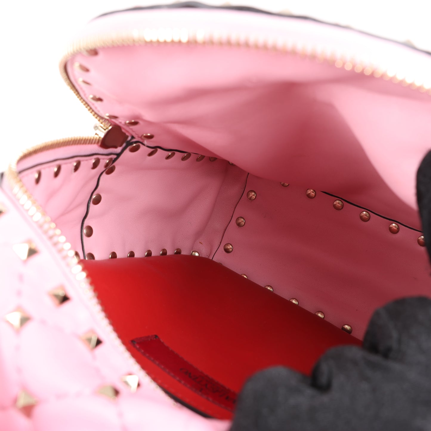 Valentino Garavani – Rockstud Spike – 2-Wege-Rucksack aus rosa Leder