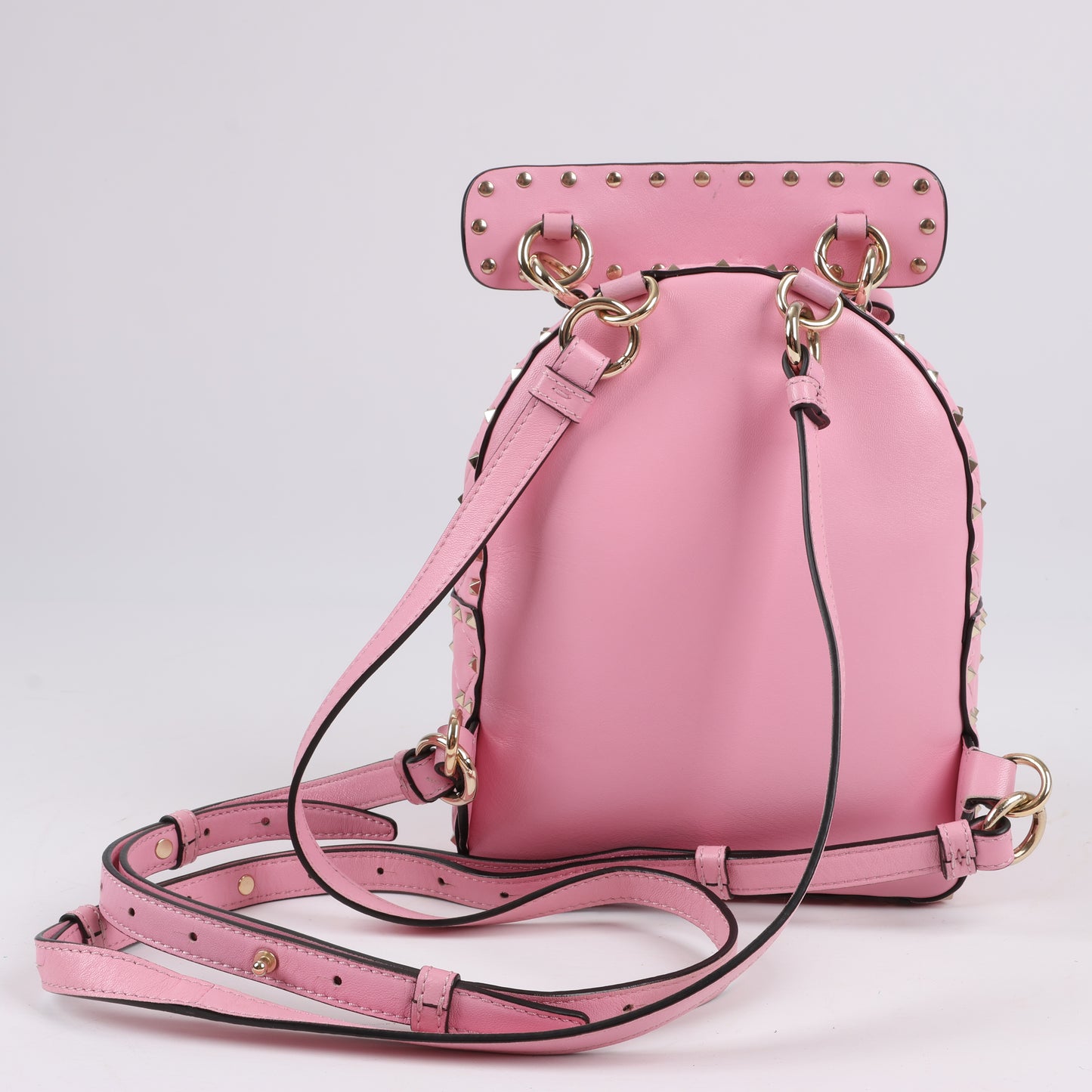 Valentino Garavani – Rockstud Spike – 2-Wege-Rucksack aus rosa Leder