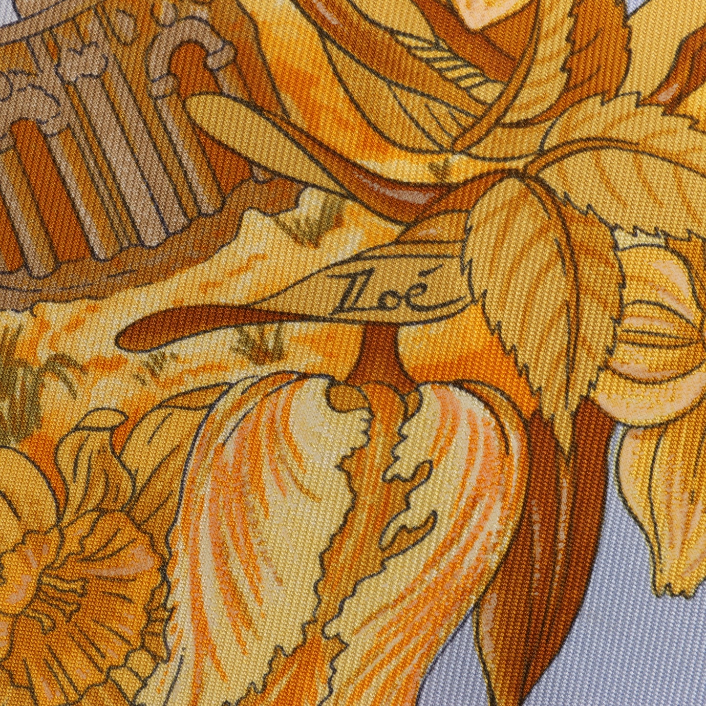 Hermes Carré 90 "Au Pays de Cocagne" 100% Silk Scarf in Blue