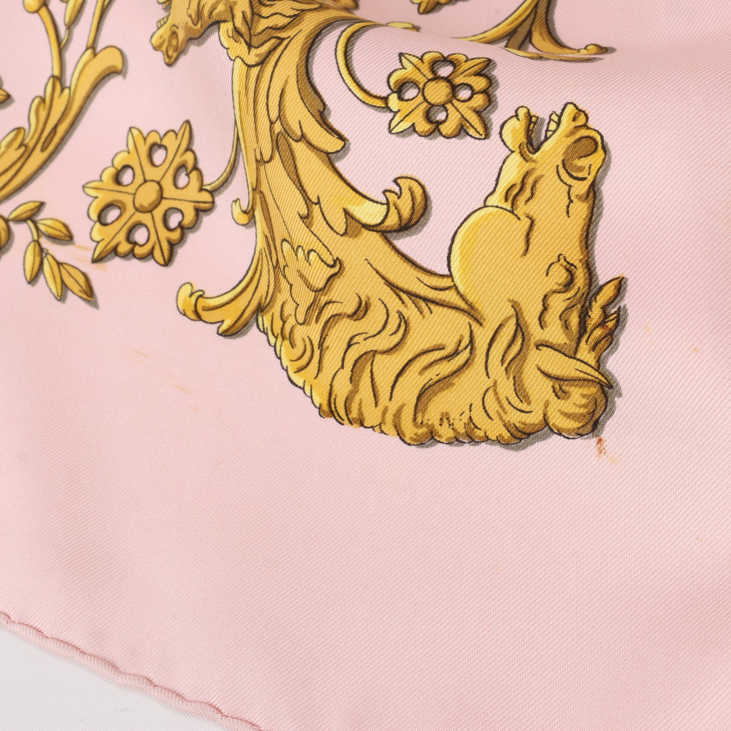 Hermes Carré 90 "LA PROMENADE DE LONGCHAMPS" 100% Silk Scarf in Pink