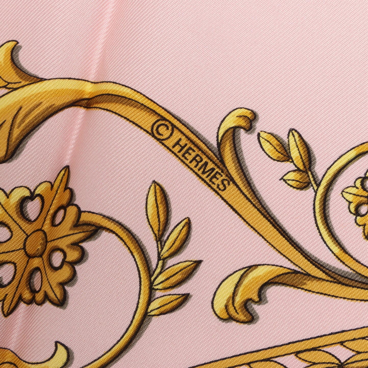 Hermes Carré 90 "LA PROMENADE DE LONGCHAMPS" 100% Silk Scarf in Pink