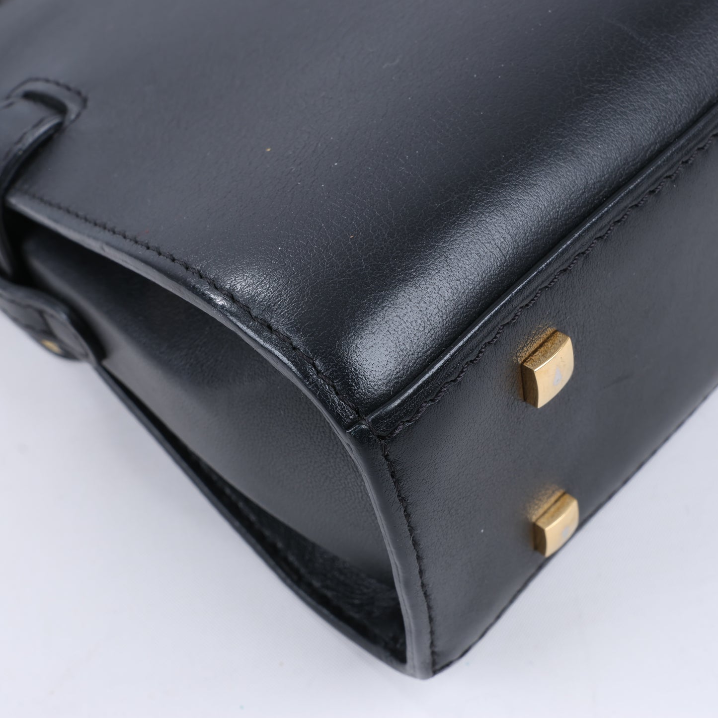 Delvaux Tempête PM 2-Wege-Handtasche aus schwarzem Leder