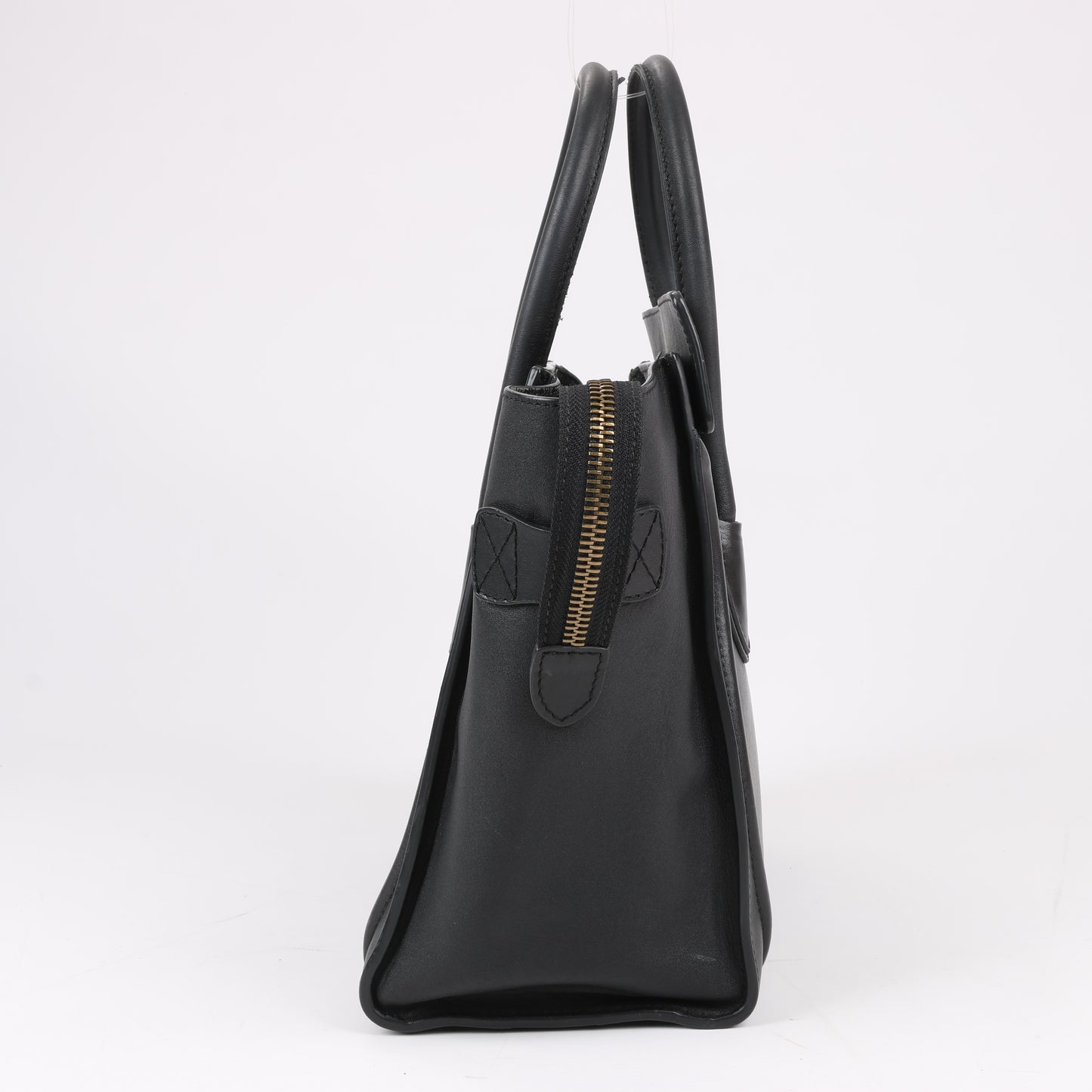 CELINE Luggage Micro Lederhandtasche in Schwarz