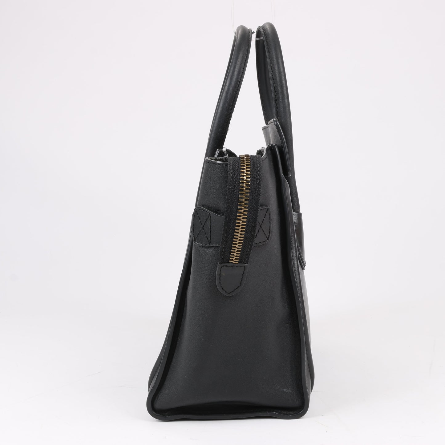 CELINE Luggage Micro Lederhandtasche in Schwarz