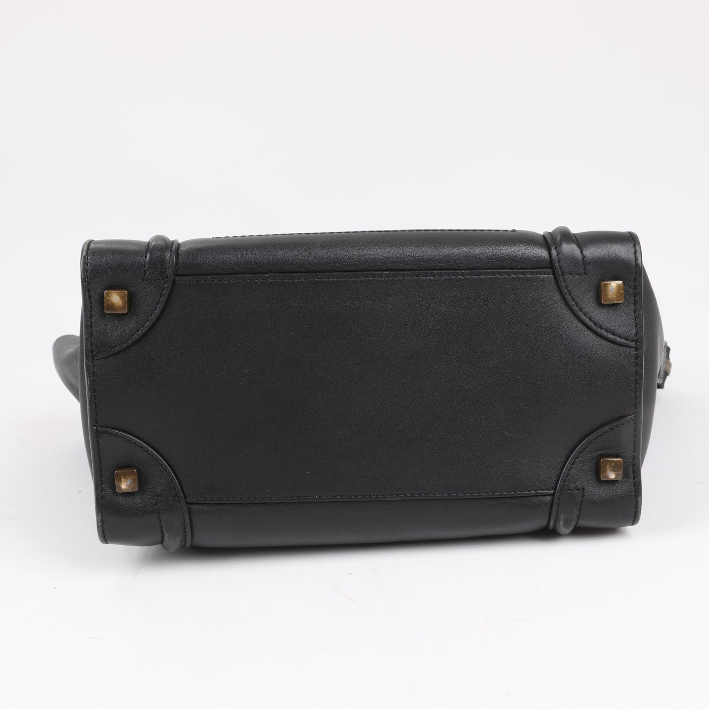 CELINE Luggage Micro Lederhandtasche in Schwarz