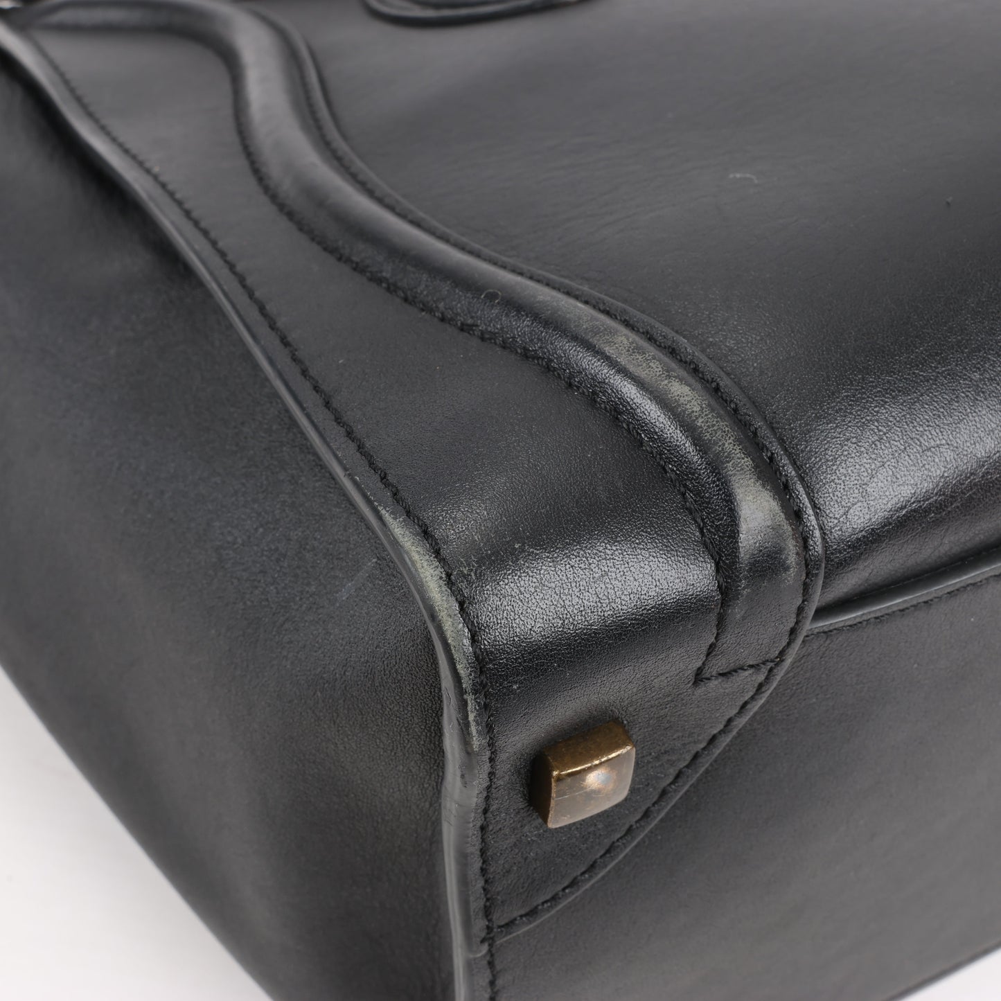 CELINE Luggage Micro Lederhandtasche in Schwarz