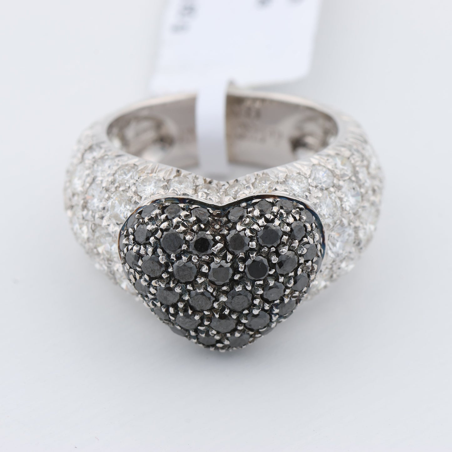 De Grisogono Schwarzer Diamant-Herzring, Größe 51