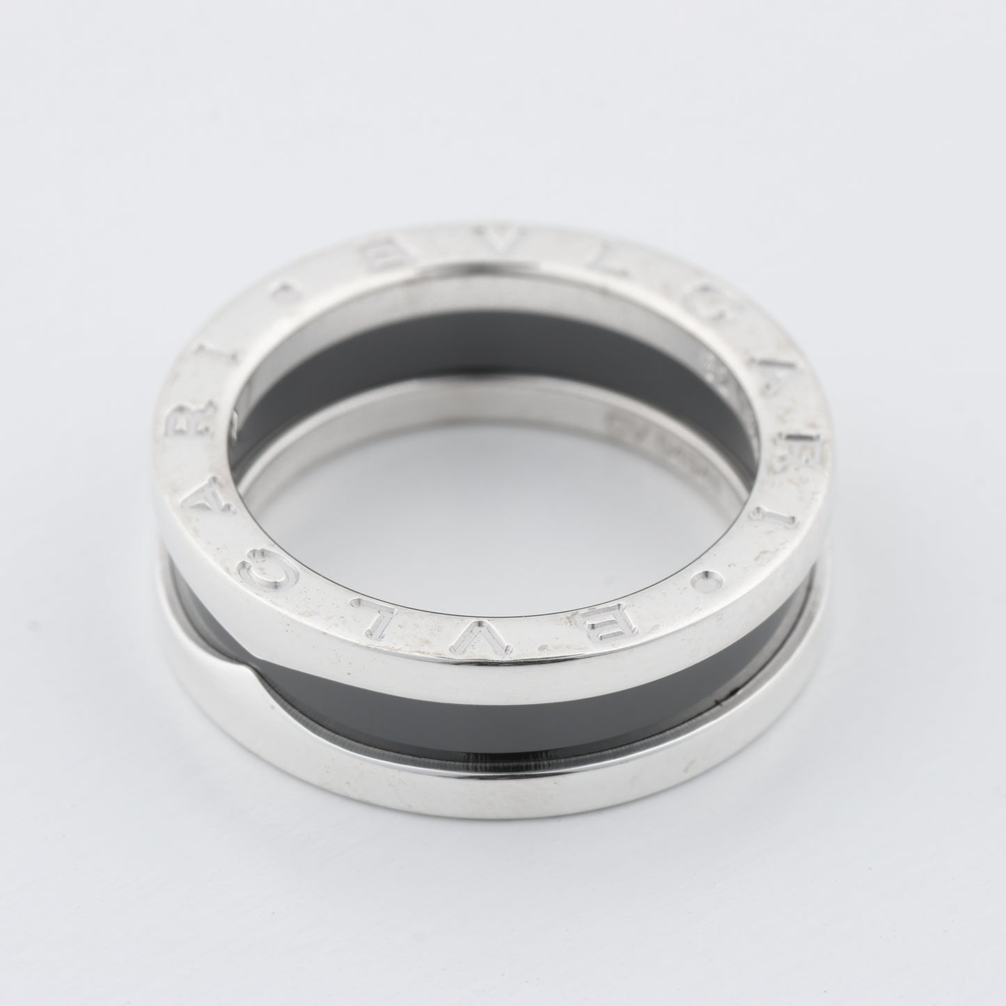Bvlgari B.Zero 1 "Save the Children" Charity Ring 925 x Ceramic 6.2g Black × Silver, Size 52 EU