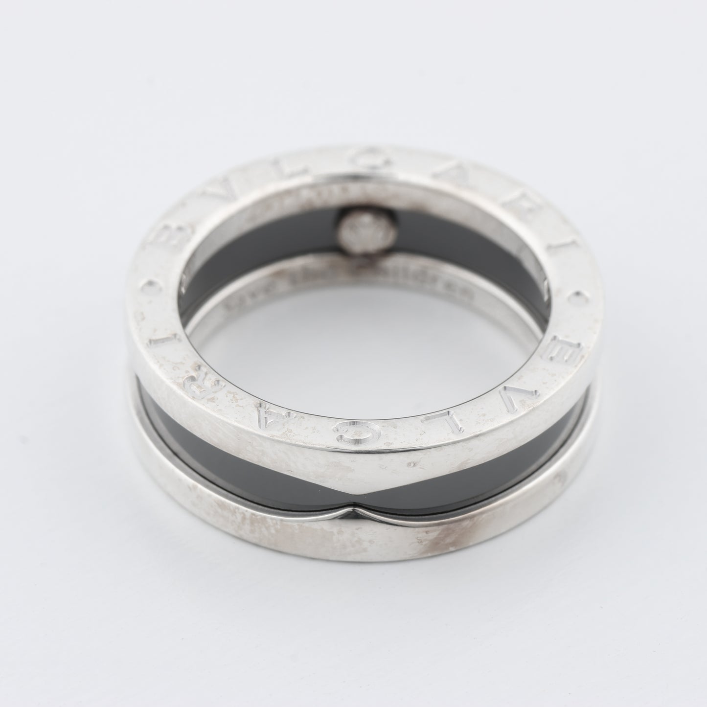 Bvlgari B.Zero 1 "Save the Children" Charity Ring 925 x Ceramic 6.2g Black × Silver, Size 52 EU