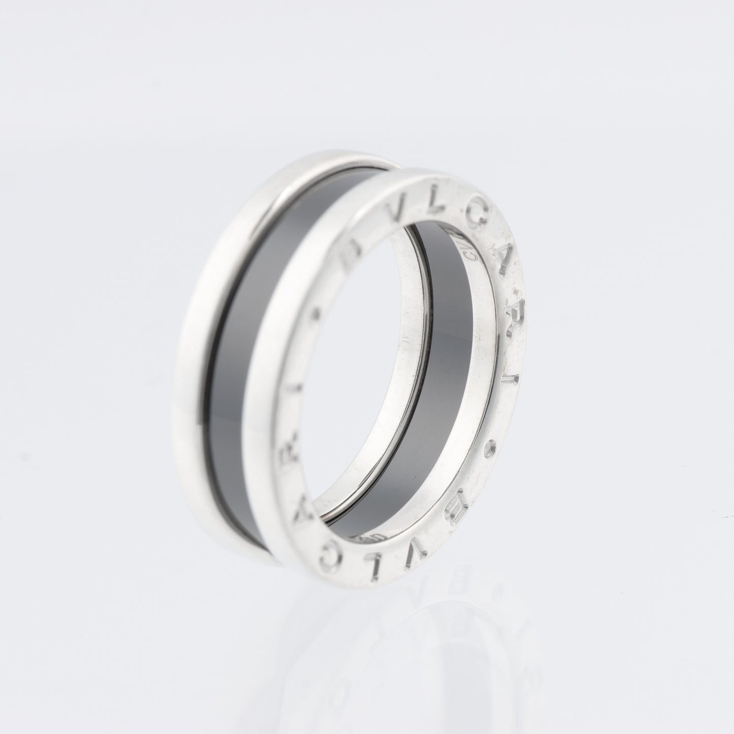 Bvlgari B.Zero 1 "Save the Children" Charity Ring 925 x Ceramic 6.2g Black × Silver, Size 52 EU