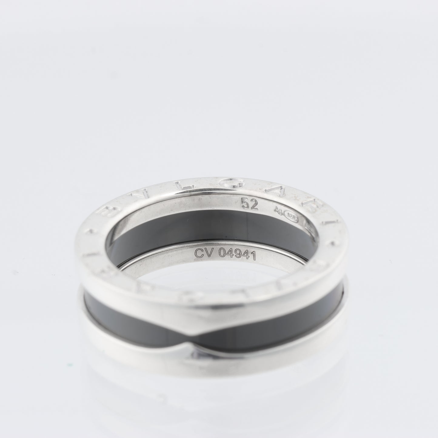 Bvlgari B.Zero 1 "Save the Children" Charity Ring 925 x Ceramic 6.2g Black × Silver, Size 52 EU