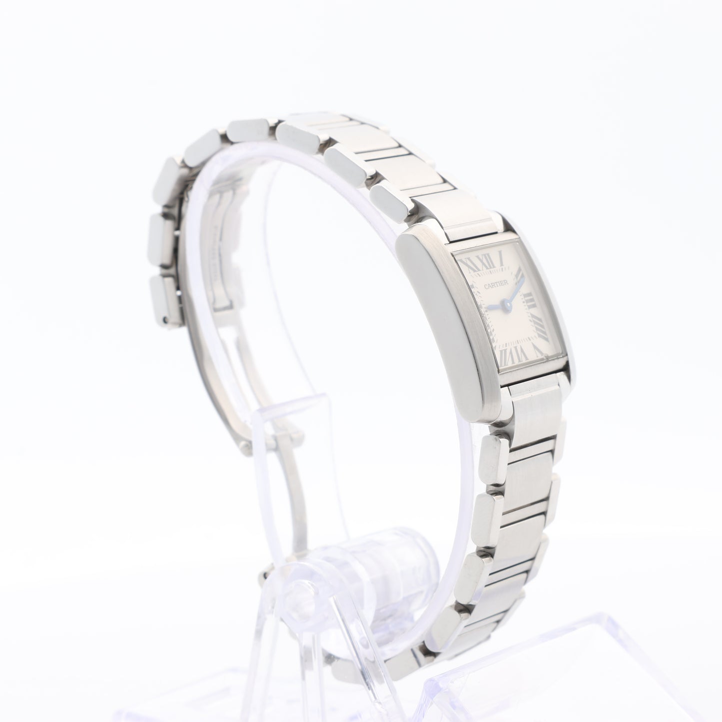 Cartier Tank Francaise W51008Q3 2384533804LX SS QZ Ivory-Face Watch