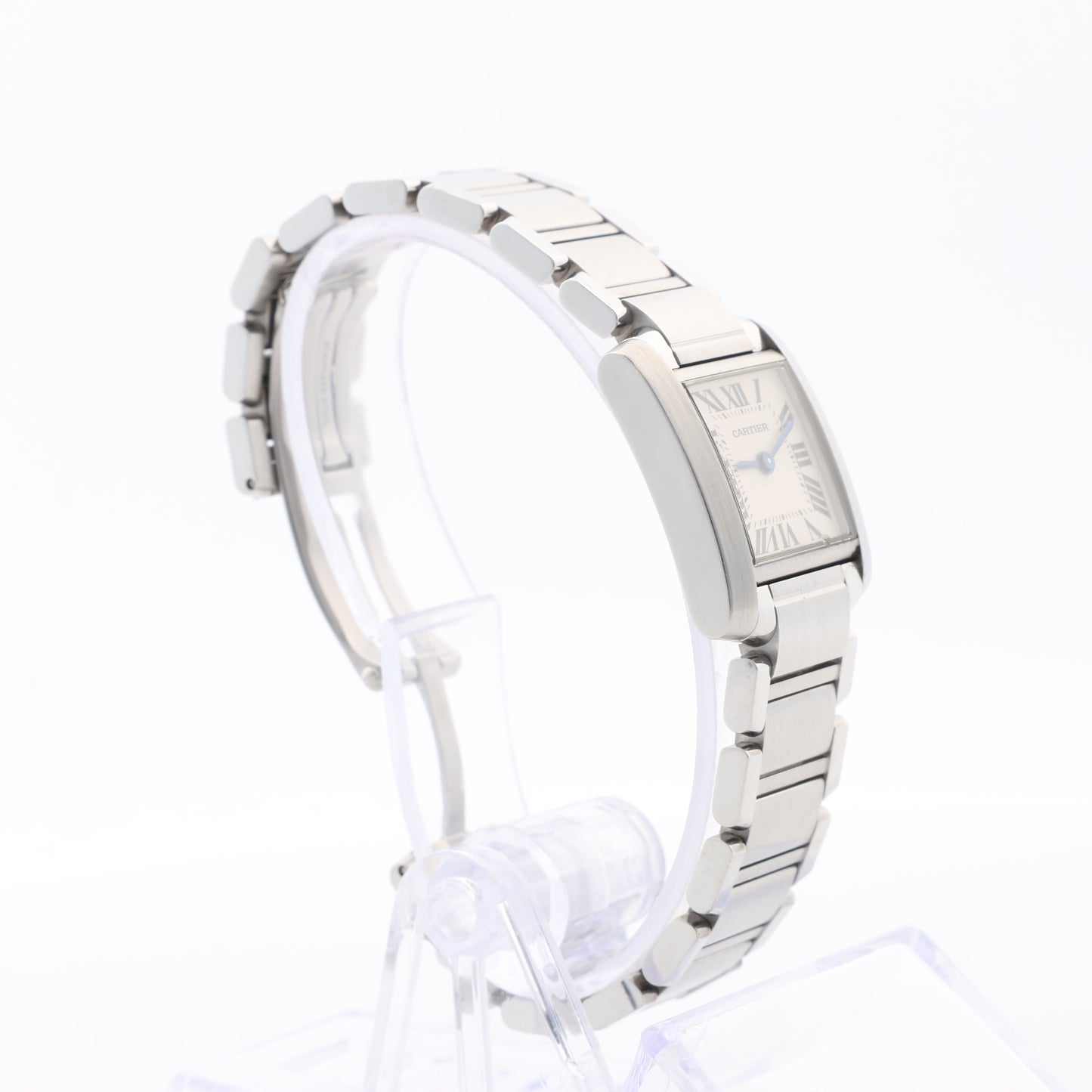 Cartier Tank Francaise W51008Q3 2384533804LX SS QZ Ivory-Face Watch