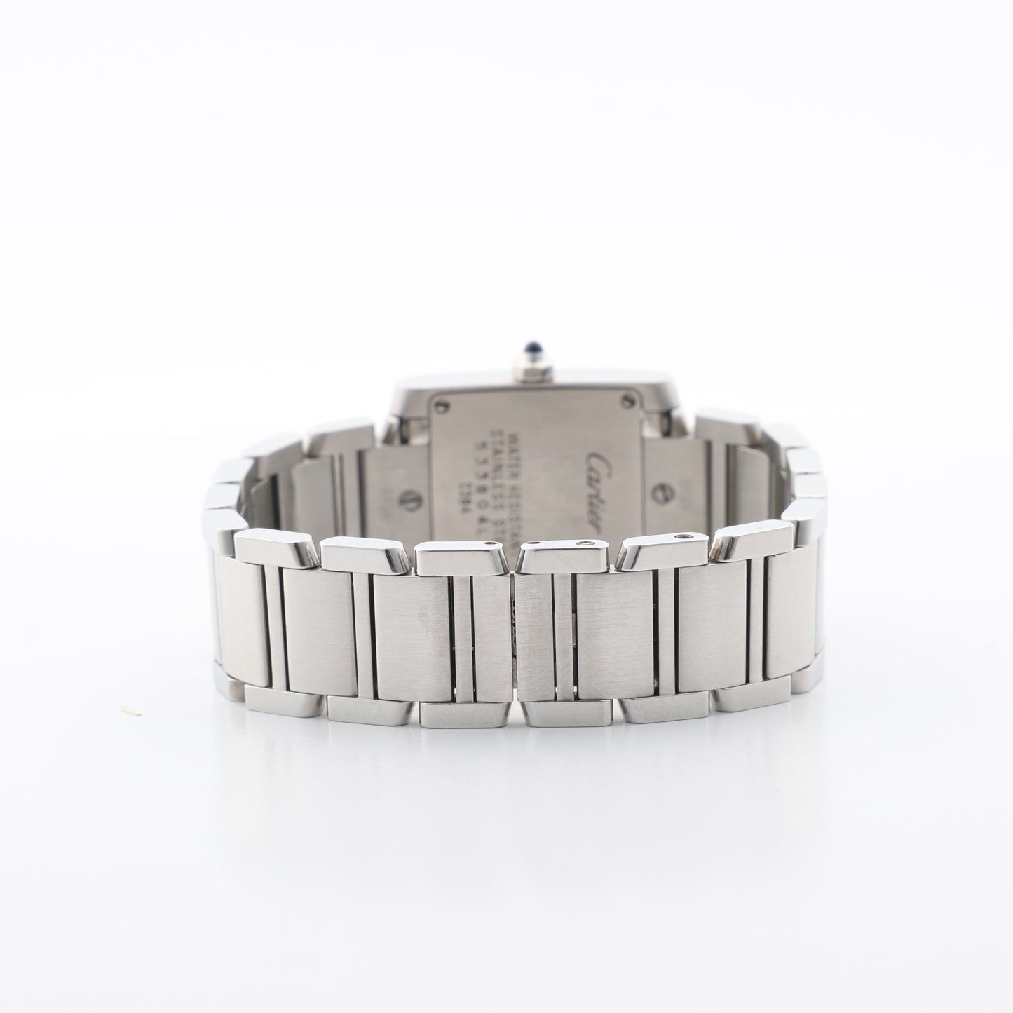 Cartier Tank Francaise W51008Q3 2384533804LX SS QZ Ivory-Face Watch