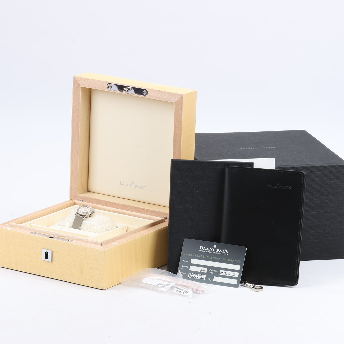 Blancpain Lady Bird 814 WG & Leather AT Silver-Face Watch N00062001 92R0A052A