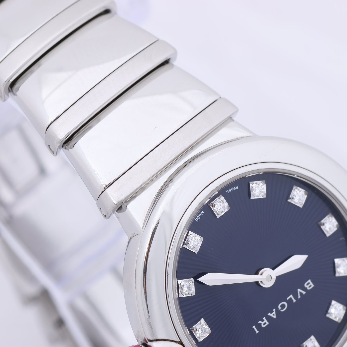 Bvlgari Lucea LU28S L4136 SS QZ Blue-Face Watch