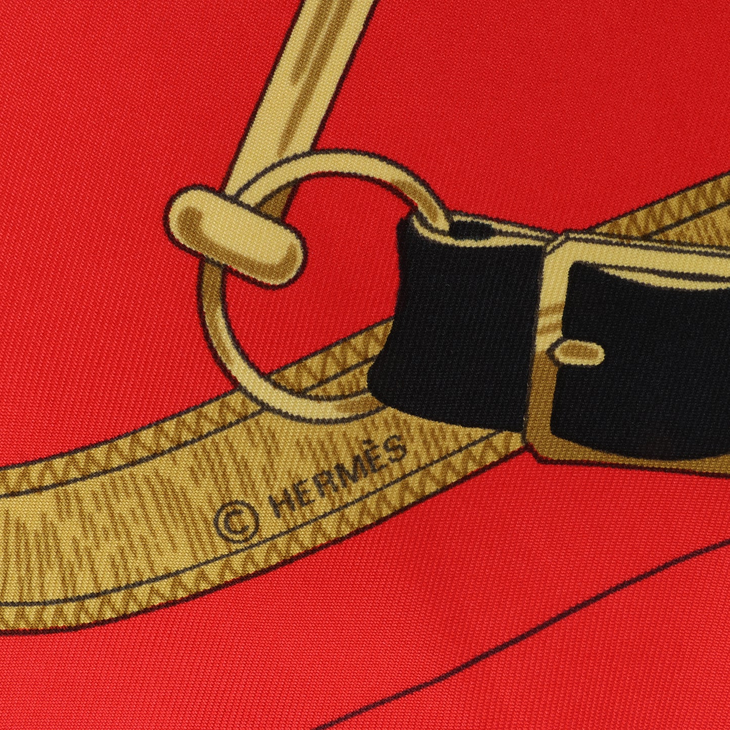 Hermès Carré 90 " Eperon d'or" 100% Silk Scarf in Red