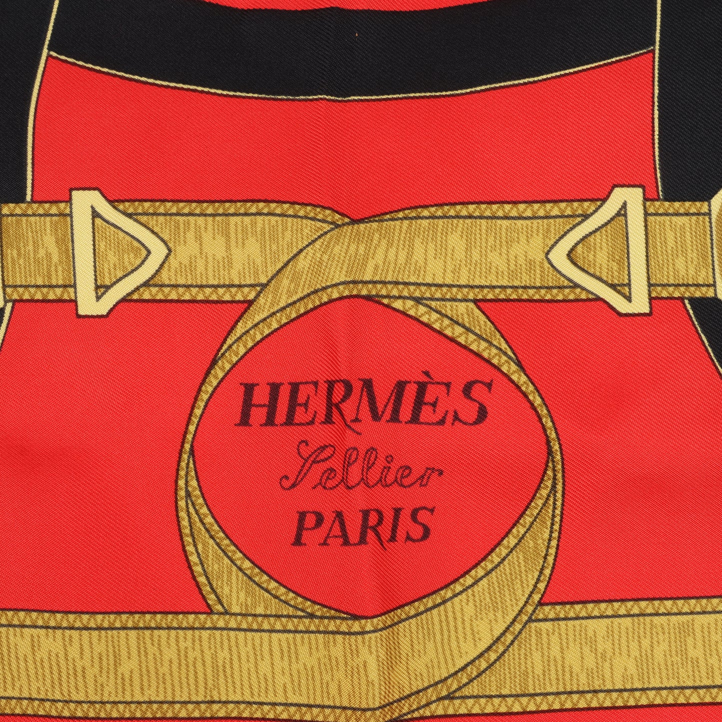 Hermès Carré 90 " Eperon d'or" 100% Silk Scarf in Red