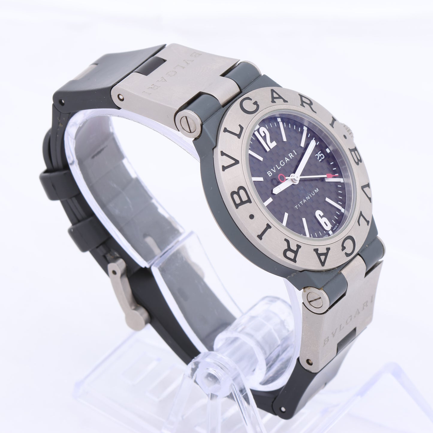BVLGARI Diagono TI38TA L9511 Ti & rubber AT Black Dial Watch