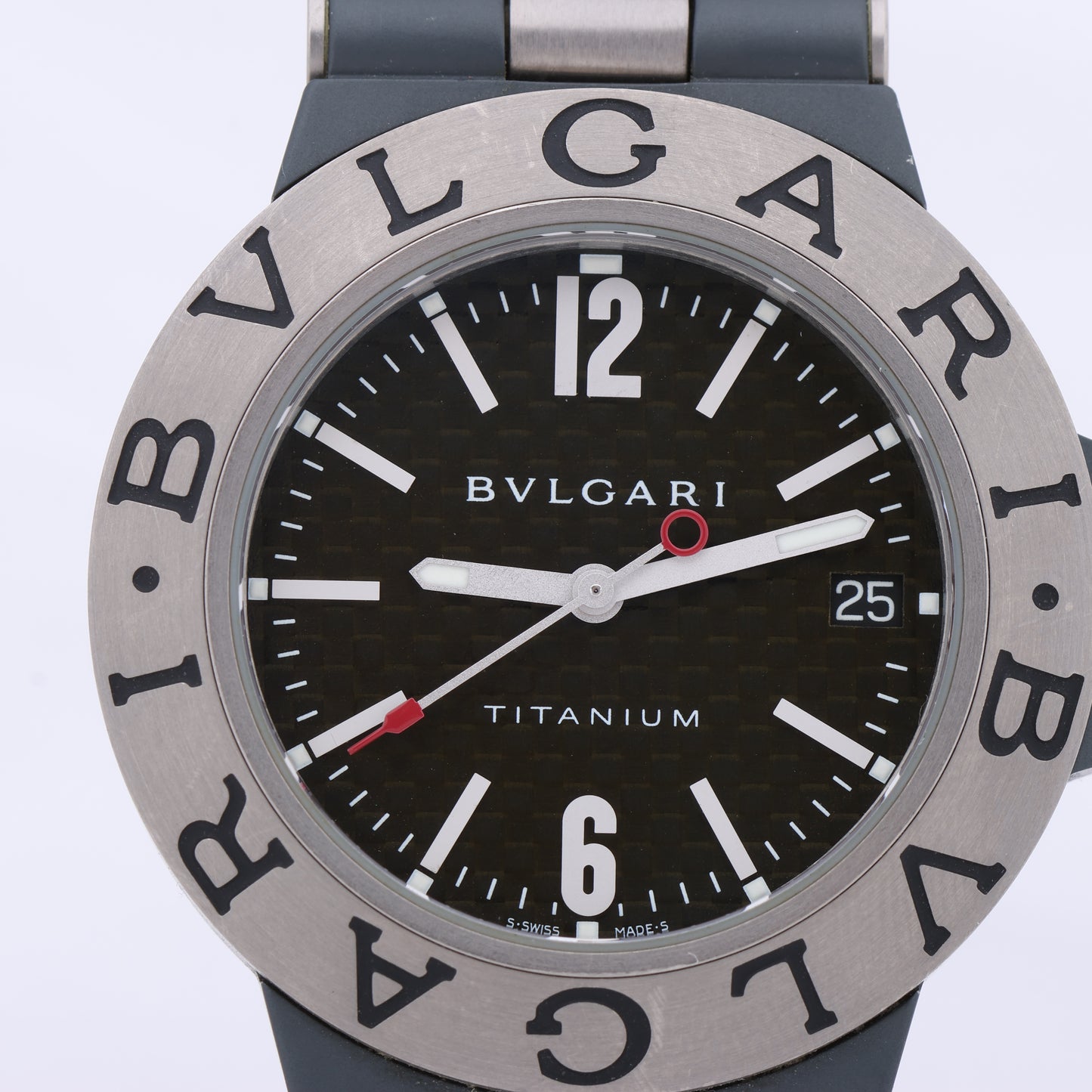 BVLGARI Diagono TI38TA L9511 Ti & rubber AT Black Dial Watch