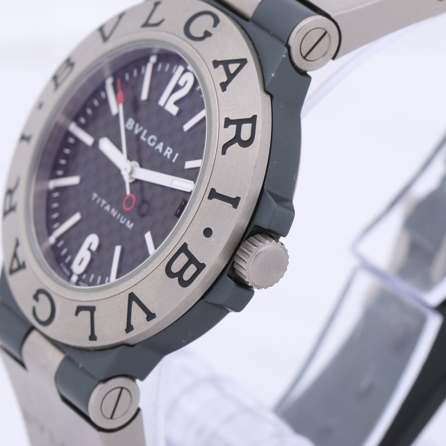 BVLGARI Diagono TI38TA L9511 Ti & rubber AT Black Dial Watch