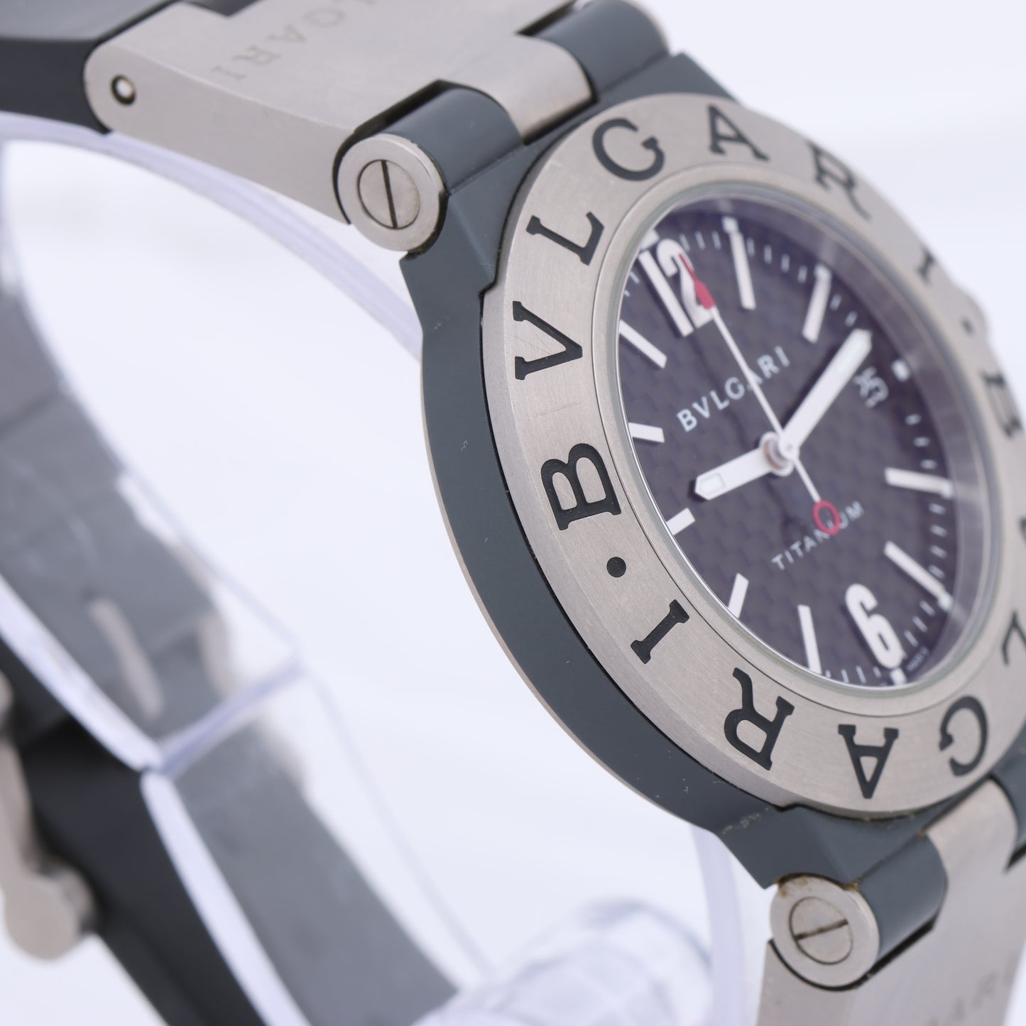 BVLGARI Diagono TI38TA L9511 Ti & rubber AT Black Dial Watch