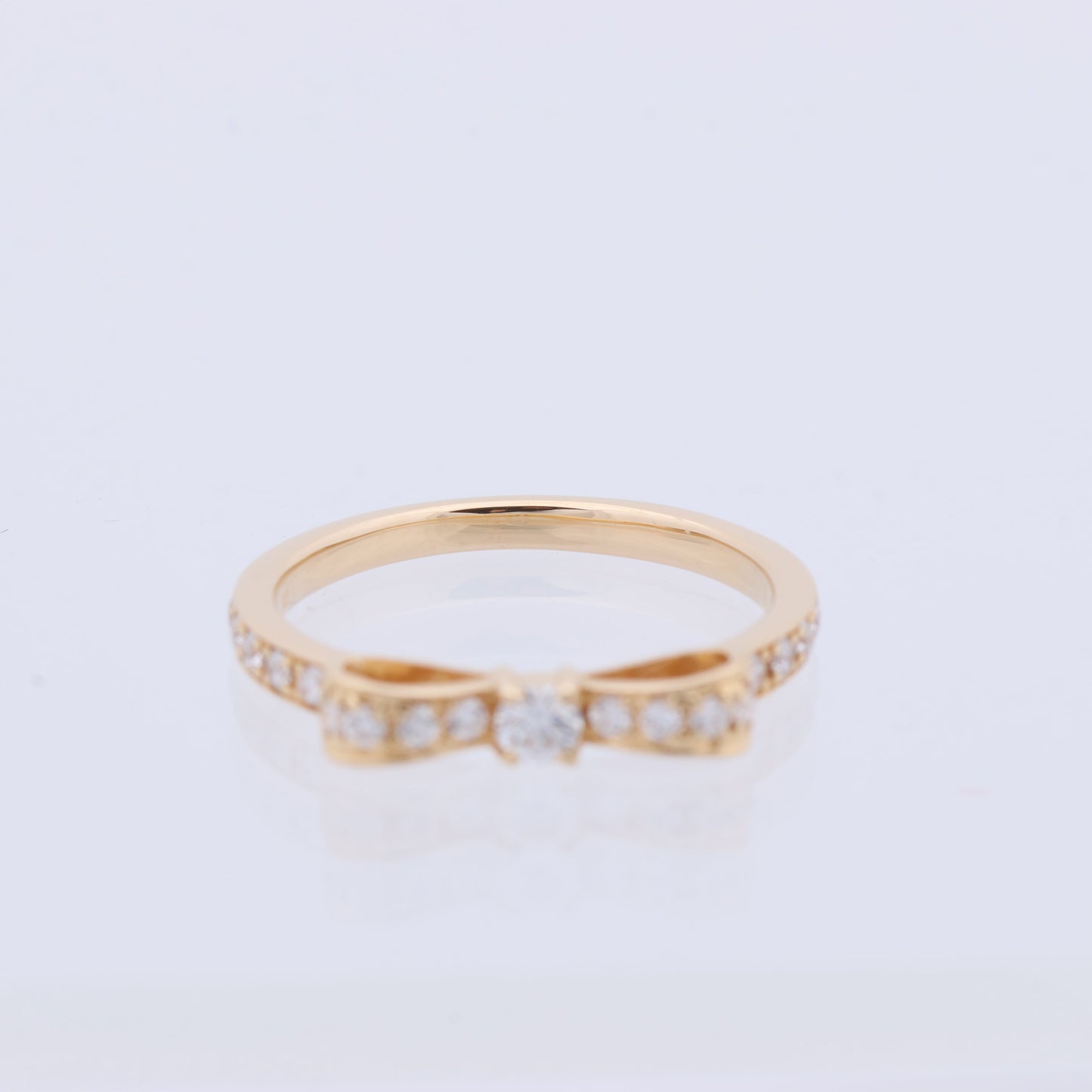 AVALONE Schleifen-Diamantring K18 (YG) 2,2 g 0,25 ct