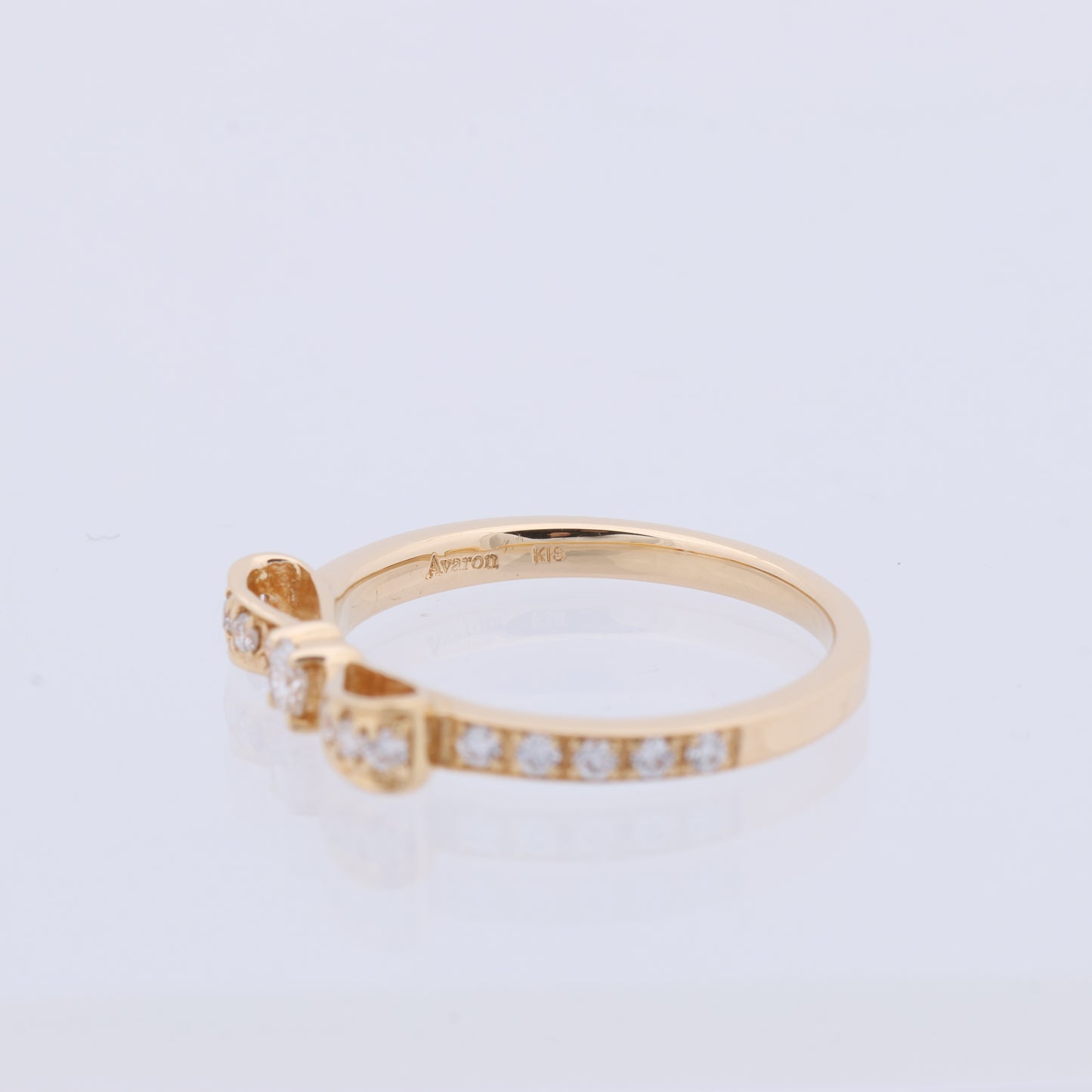 AVALONE Bow Diamond Ring K18(YG) 2.2g 0.25 ct