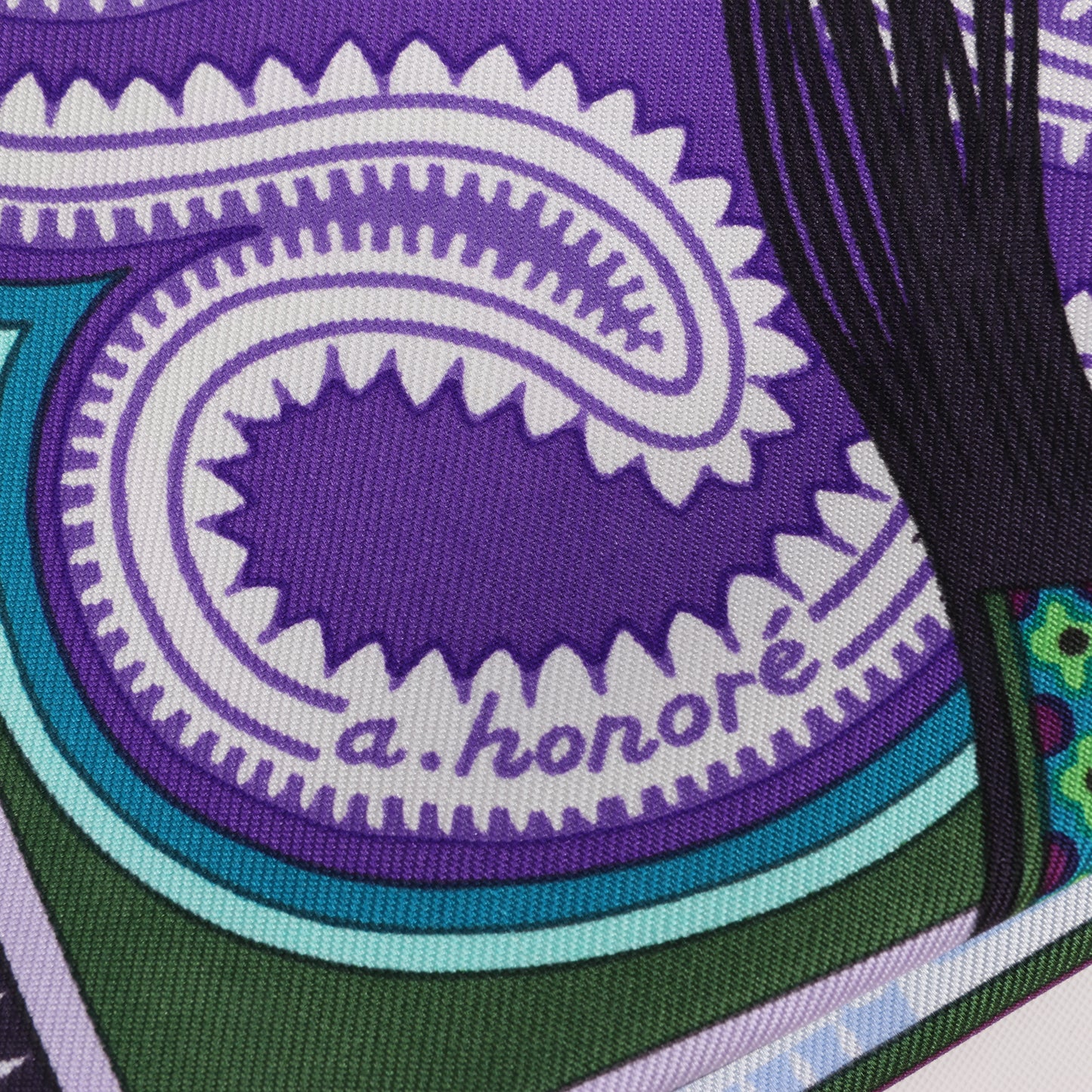 Hermès Carré 90 "CENT PLIS DES MIAO" 100% Silk Scarf in Purple