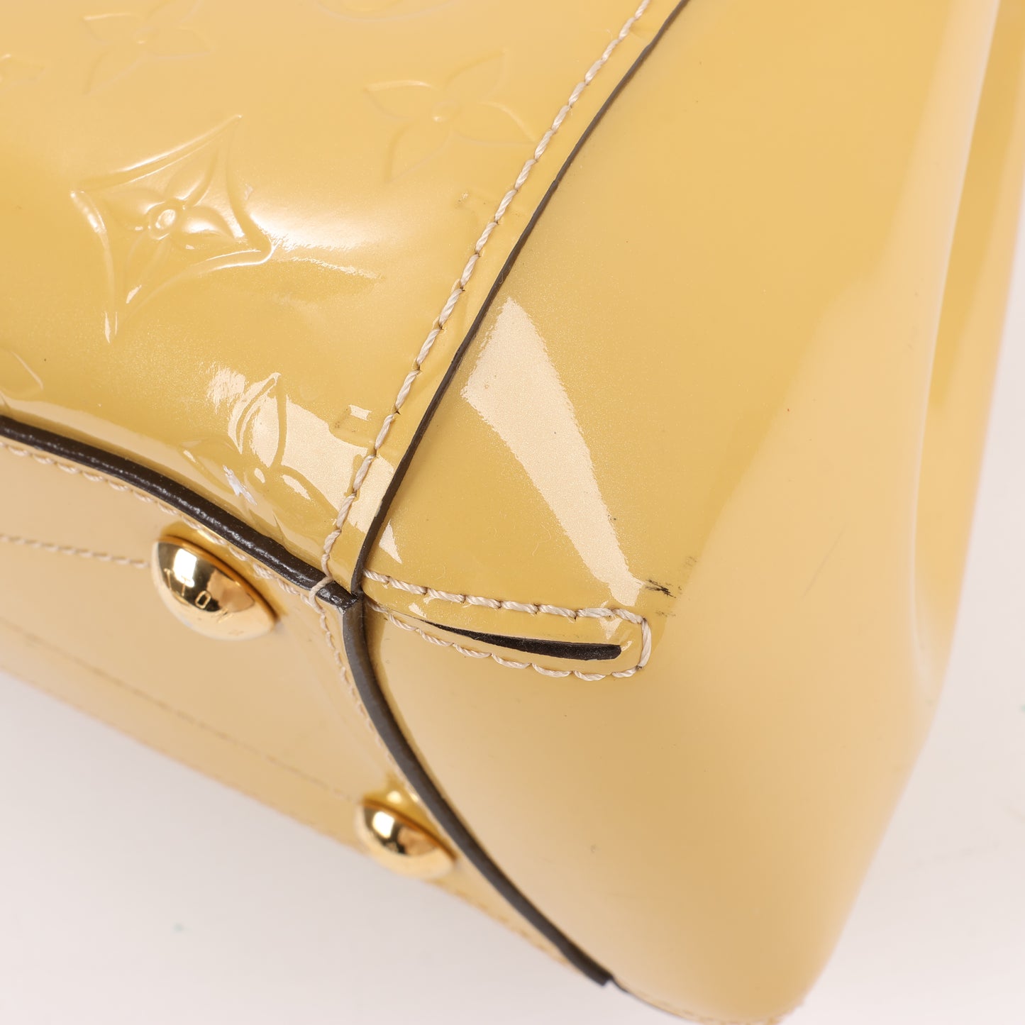 Louis Vuitton Monogram Vernis Montaigne MM Handtasche in Gelb M50169