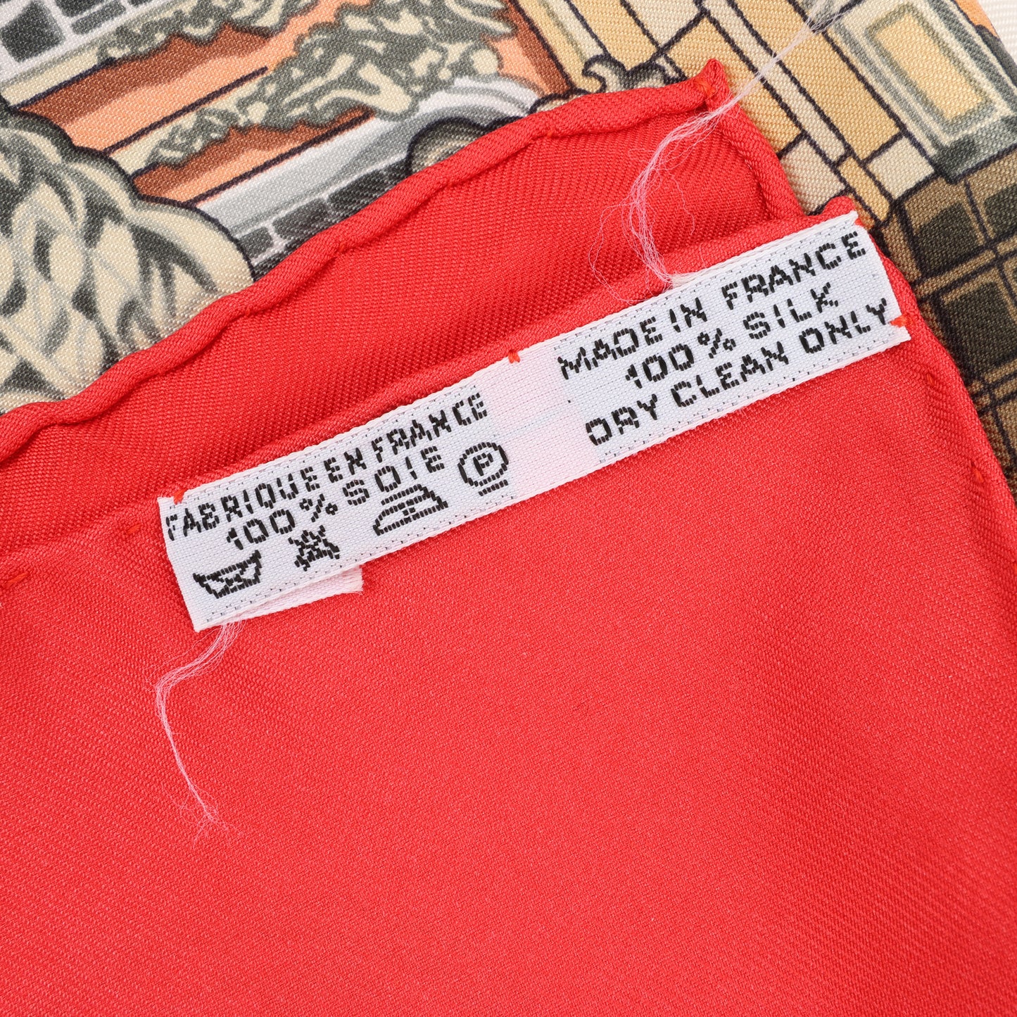Hermès Carré 90 "SANSSOUCY" 100% Silk Scarf in Red