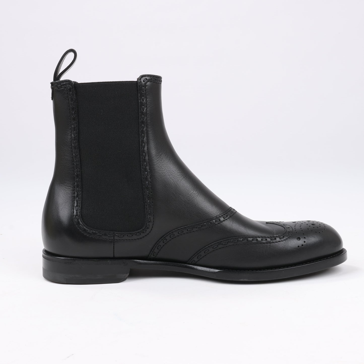 Bottega Veneta – Ankle Boots aus Leder und Stoff mit seitlichem Gore-Muster, Schwarz, Größe 39