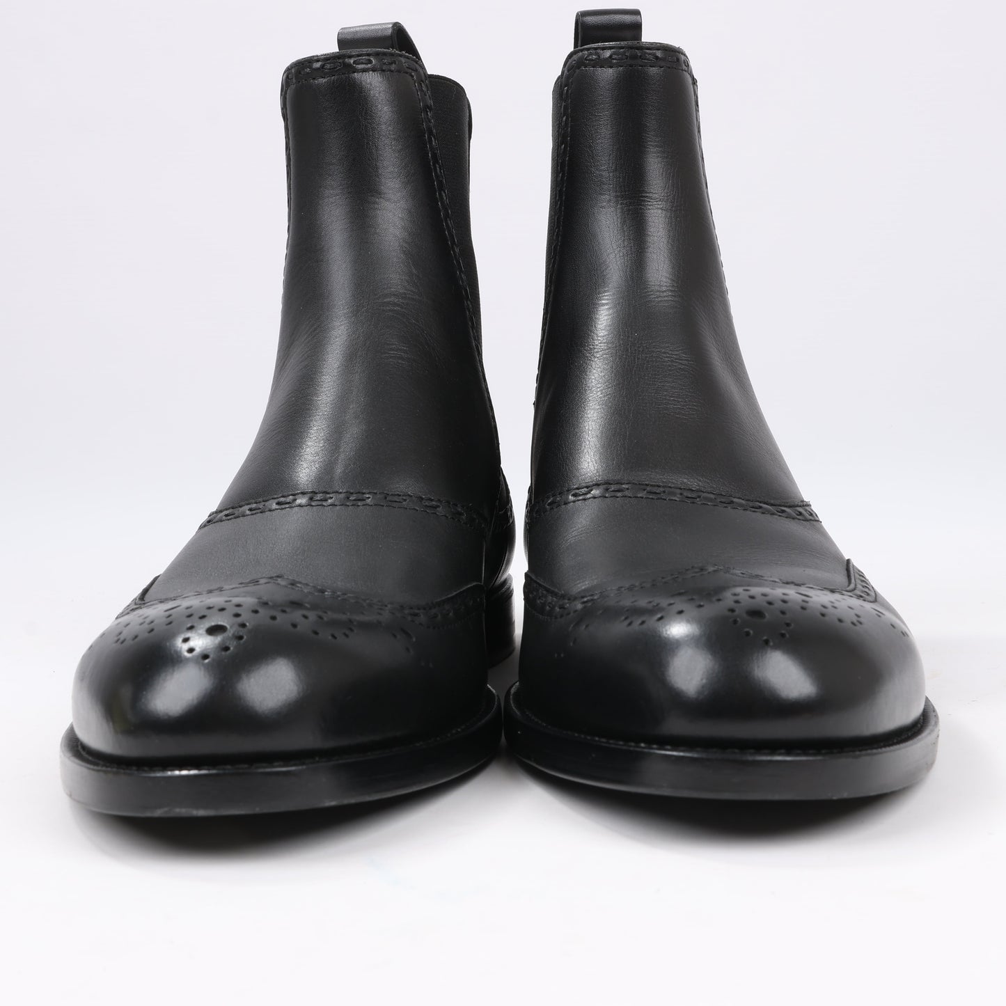 Bottega Veneta – Ankle Boots aus Leder und Stoff mit seitlichem Gore-Muster, Schwarz, Größe 39