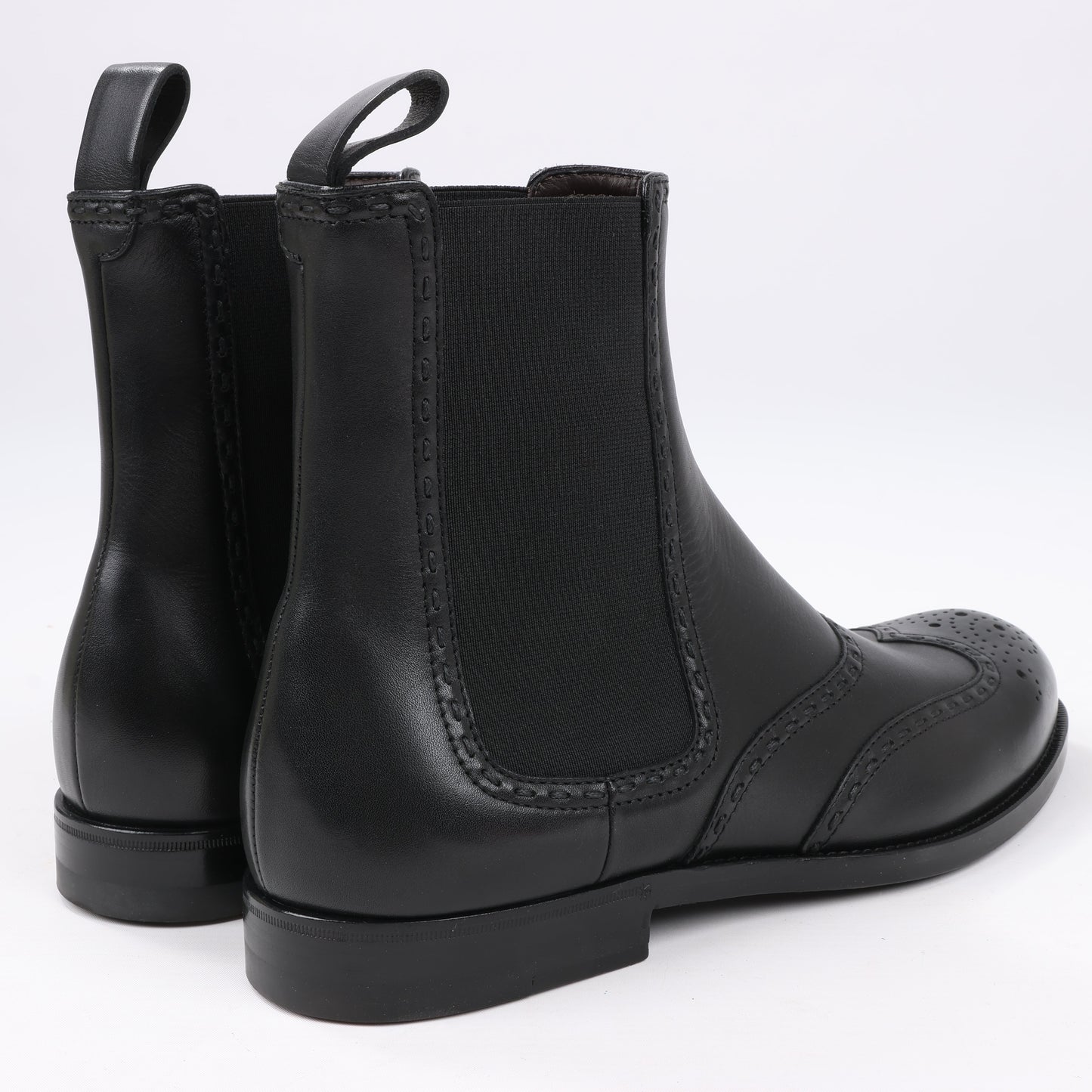 Bottega Veneta – Ankle Boots aus Leder und Stoff mit seitlichem Gore-Muster, Schwarz, Größe 39