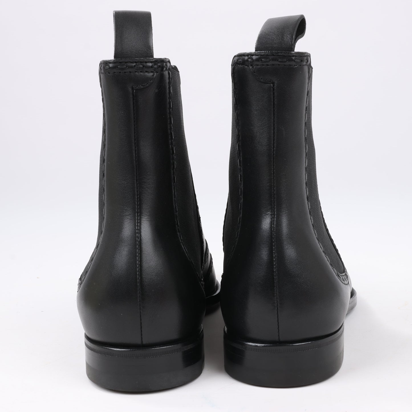 Bottega Veneta – Ankle Boots aus Leder und Stoff mit seitlichem Gore-Muster, Schwarz, Größe 39
