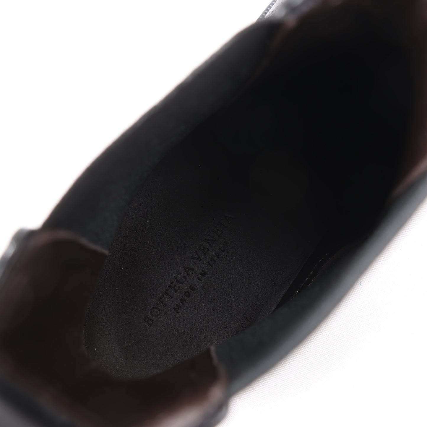 Bottega Veneta – Ankle Boots aus Leder und Stoff mit seitlichem Gore-Muster, Schwarz, Größe 39