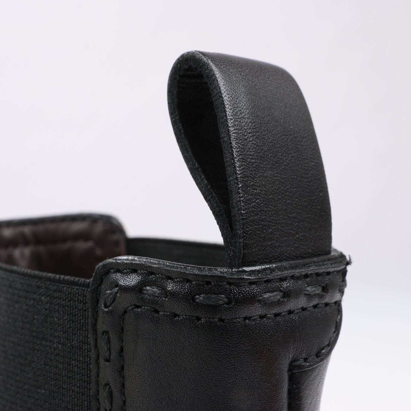 Bottega Veneta – Ankle Boots aus Leder und Stoff mit seitlichem Gore-Muster, Schwarz, Größe 39