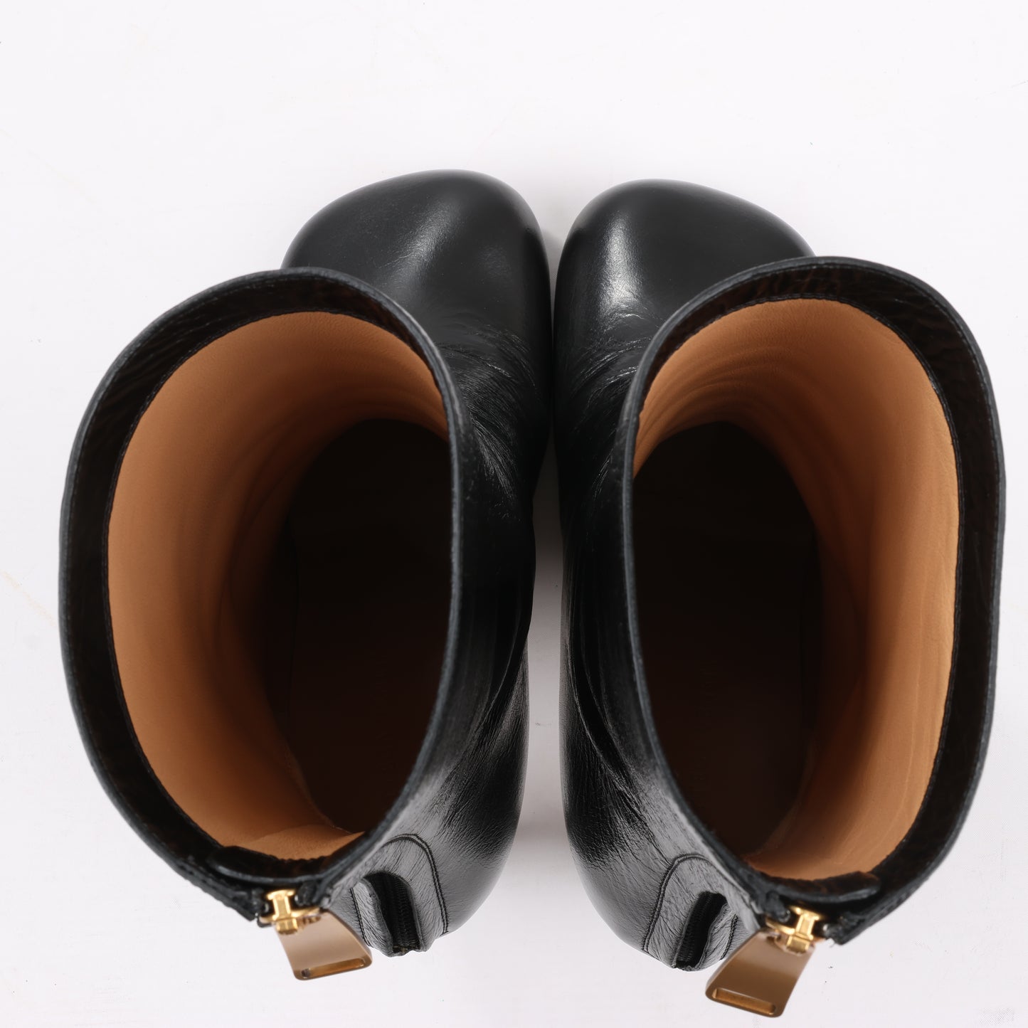 Bottega Veneta Leder LAVILLE Ankle Heel Stiefel Schwarz in Größe 38