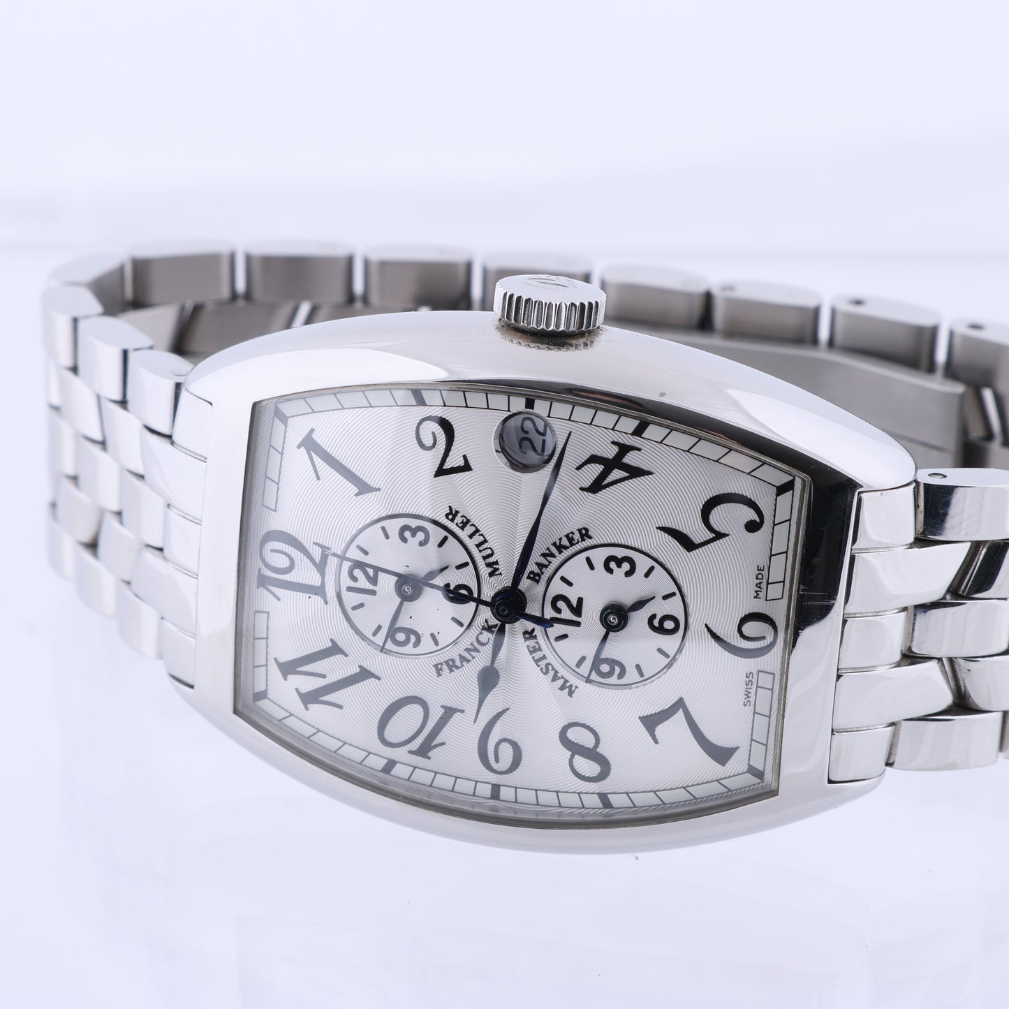 Franck Muller Master Banker 6850MB 575 SS AT Silver-Face Watch