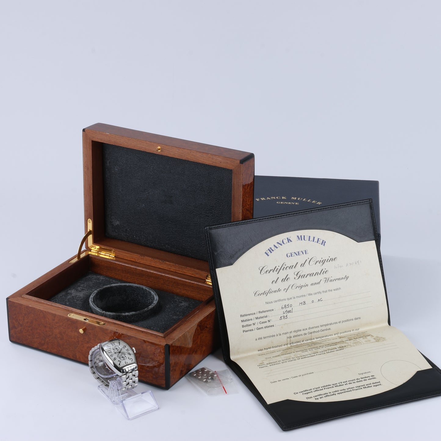 Franck Muller Master Banker 6850MB 575 SS AT Silver-Face Watch