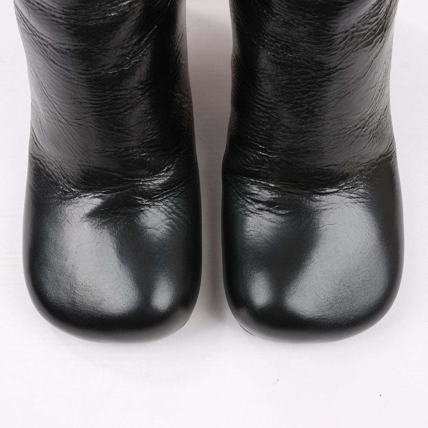 Bottega Veneta Leder LAVILLE Ankle Heel Stiefel Schwarz in Größe 38