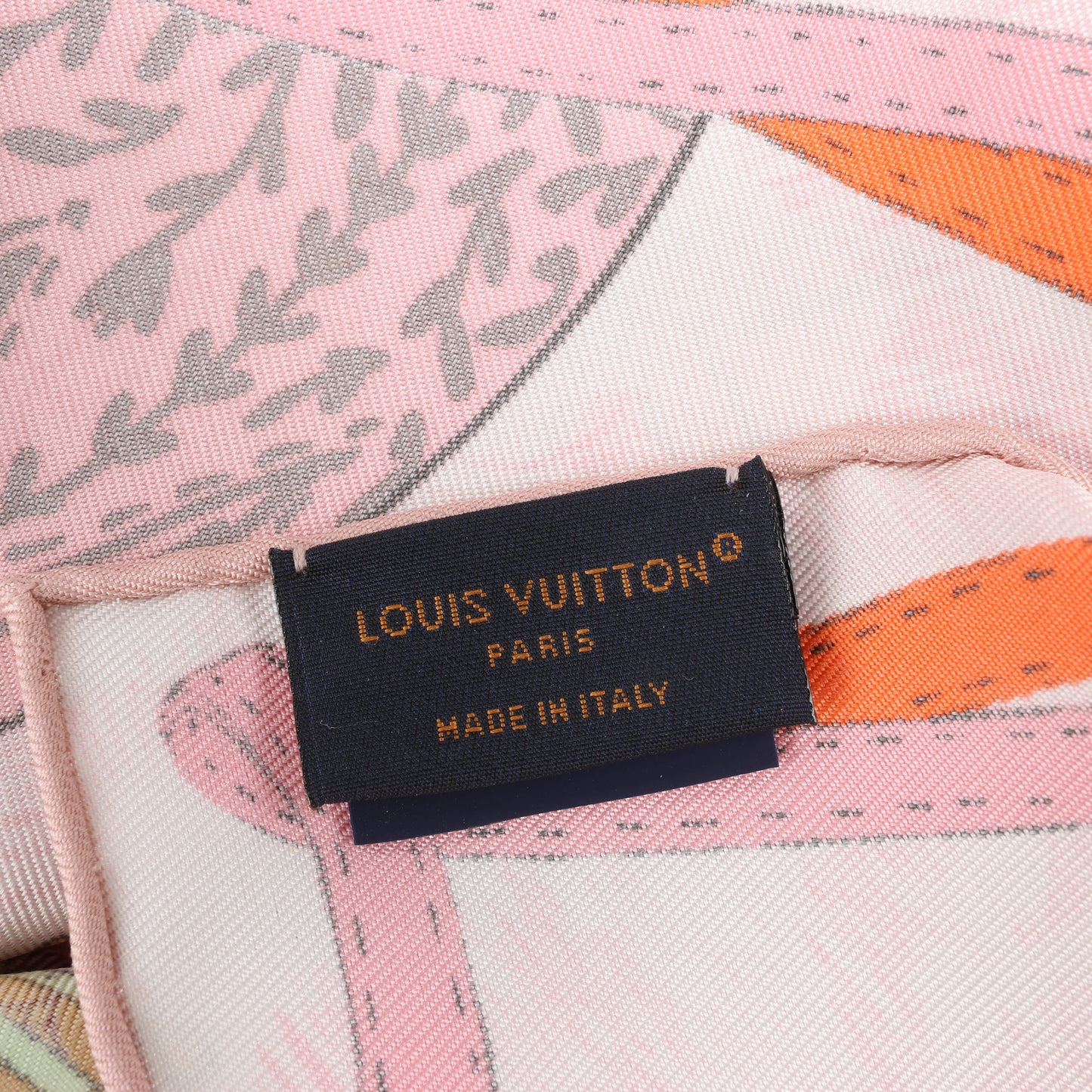 Louis Vuitton "up AND away" M77661 100% Silk Scarf in Pink GM1213