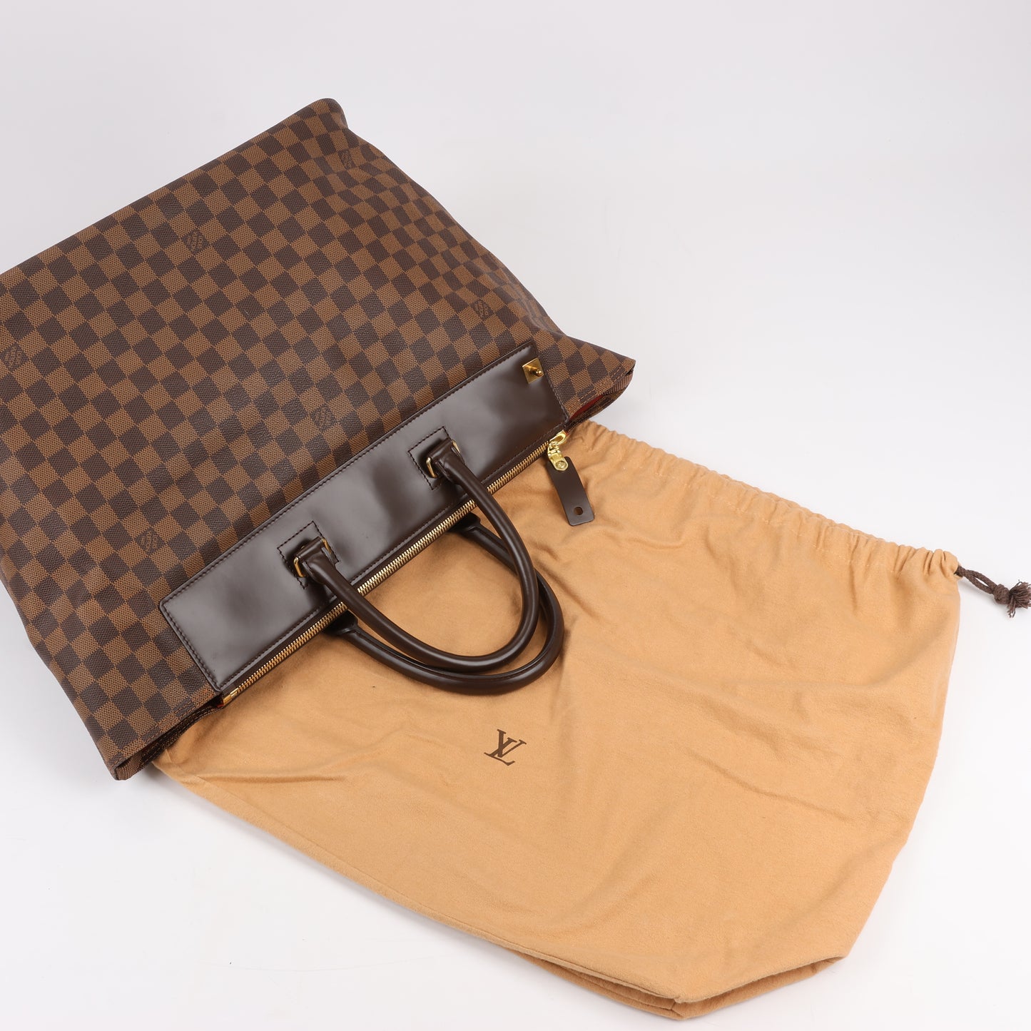 Louis Vuitton Damier Ebene Greenwich PM Sac à main en marron N41165