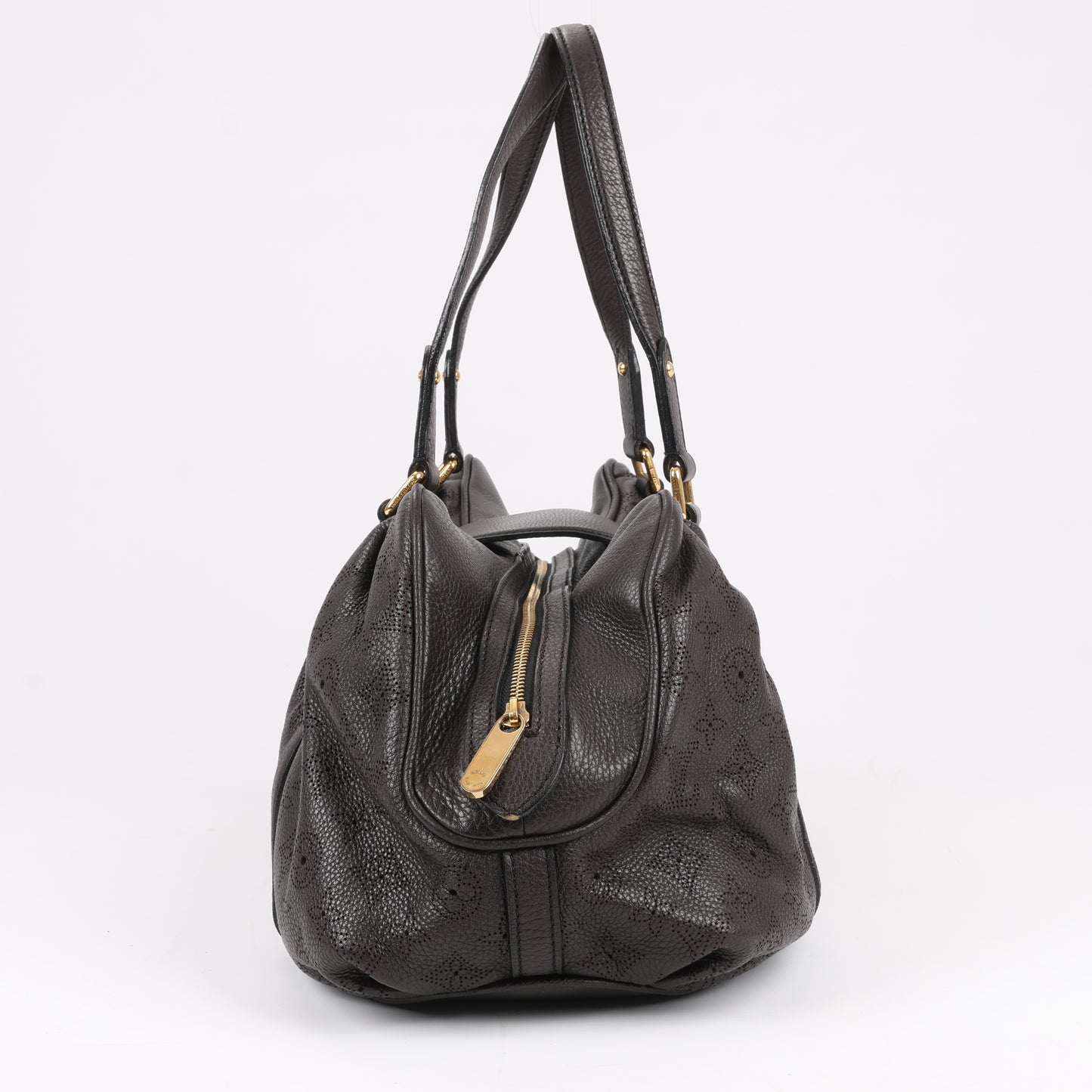 Louis Vuitton Monogram Mahina Leder Lunar GM Handtasche in Braun M97052