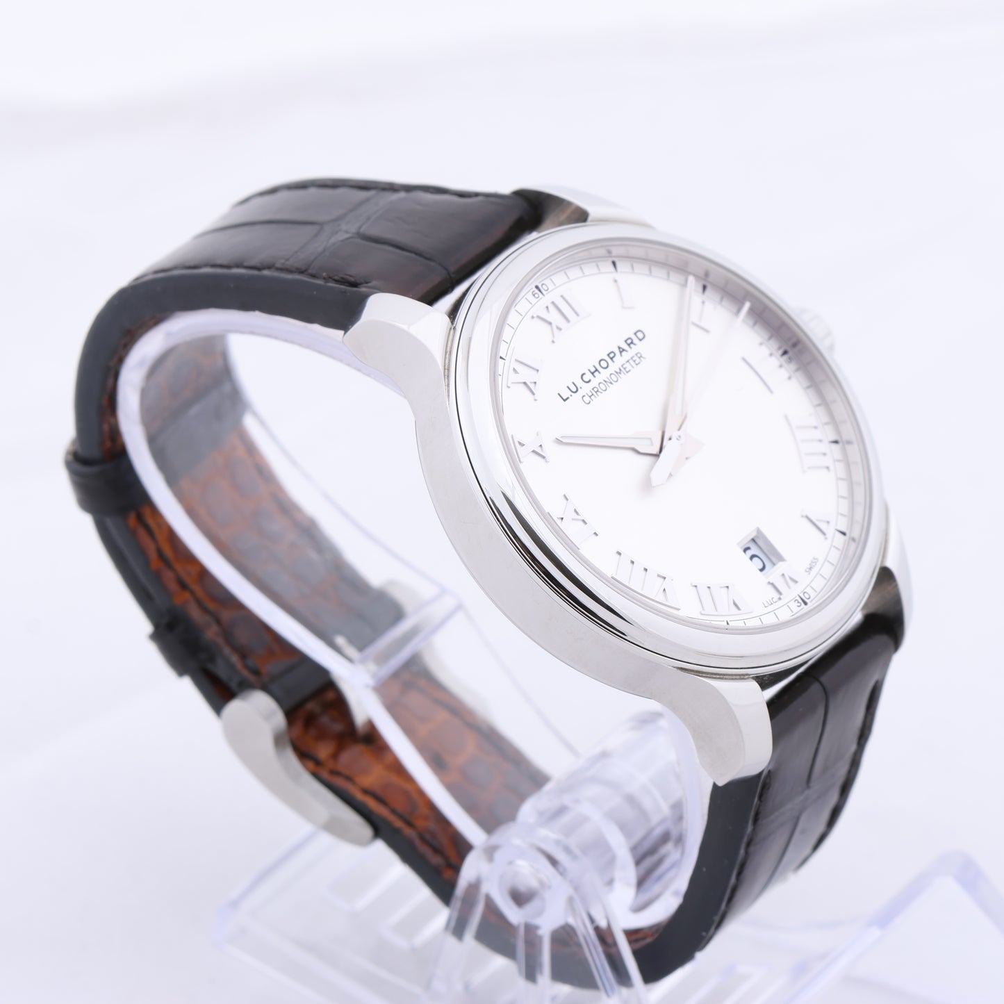 Chopard L.U.C 1937 Classic 168544-3002 42mm White Dial and Steel x Leather Watch