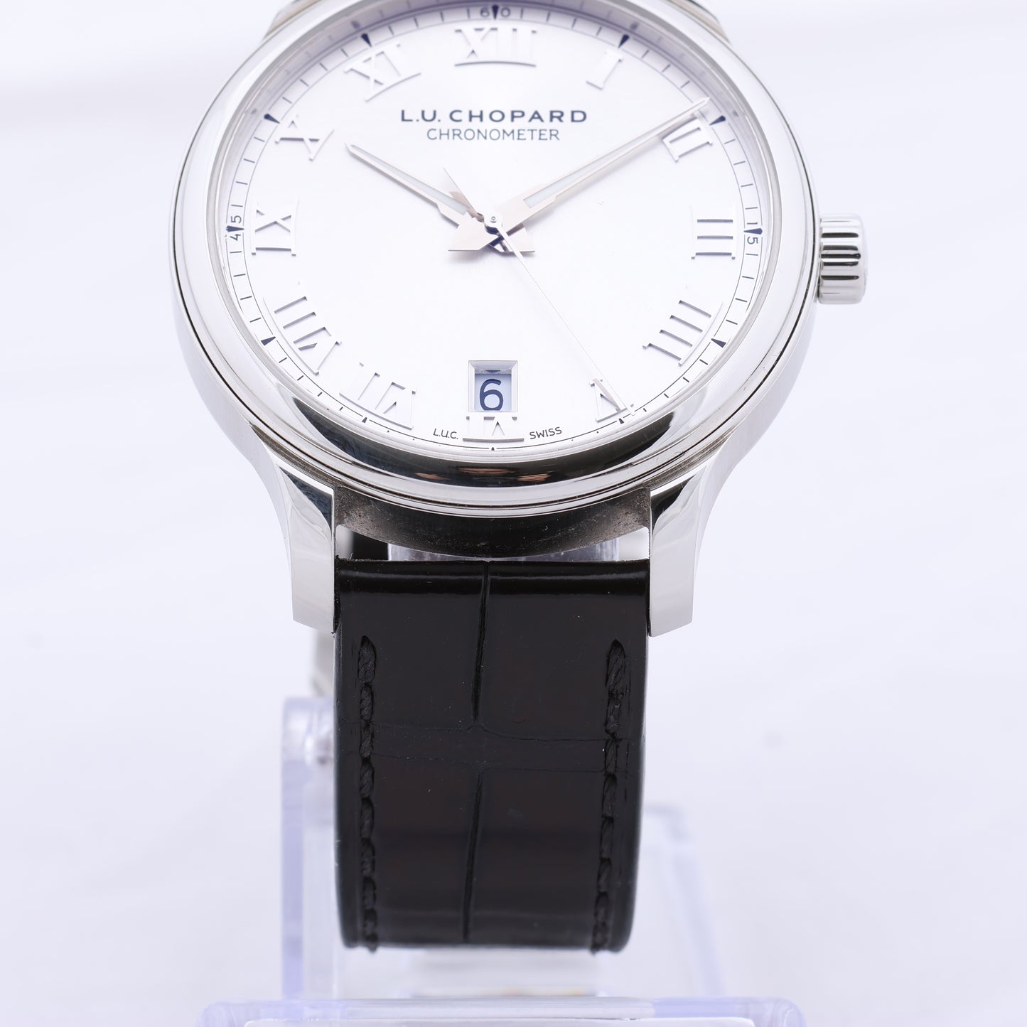 Chopard L.U.C 1937 Classic 168544-3002 42mm White Dial and Steel x Leather Watch