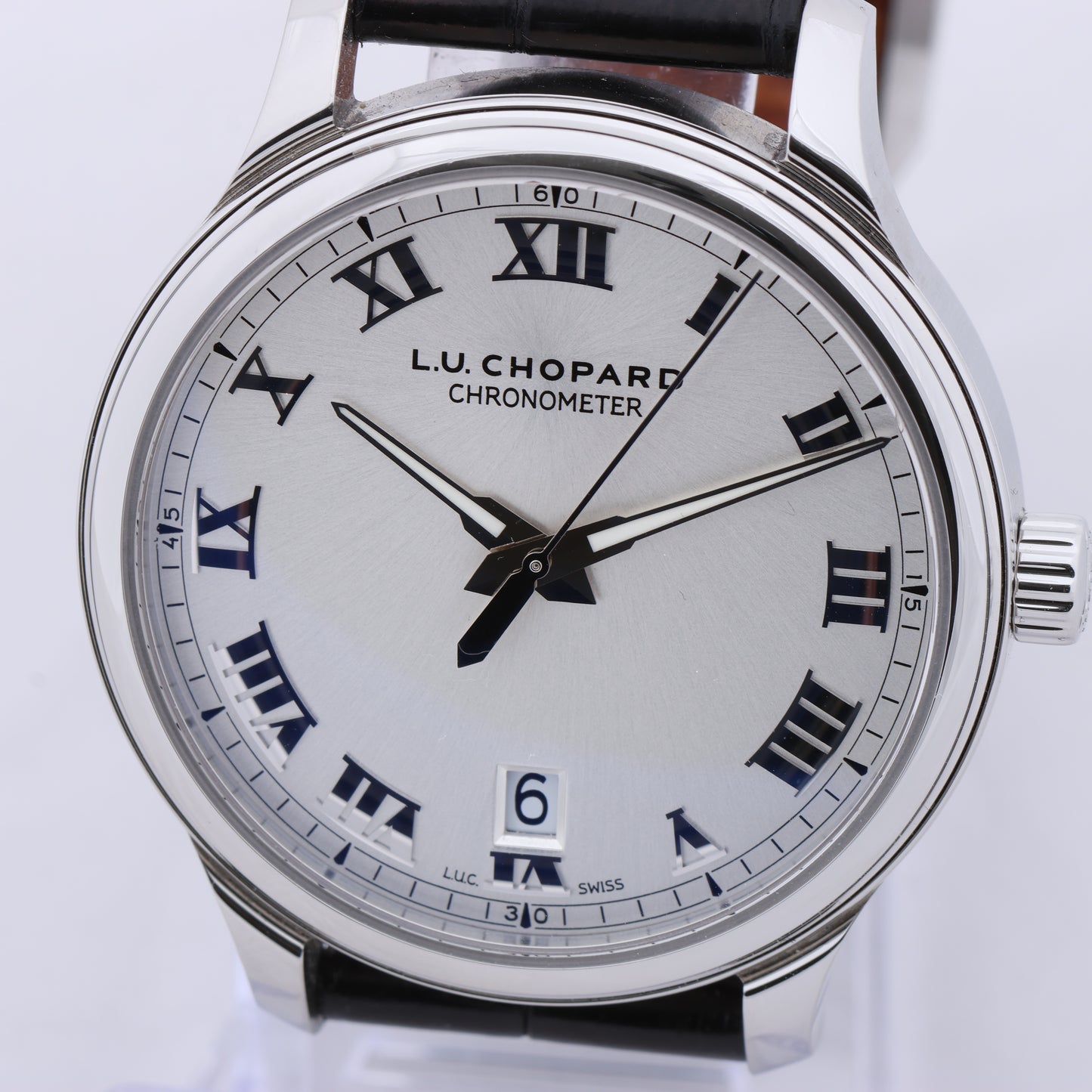 Chopard L.U.C 1937 Classic 168544-3002 42mm White Dial and Steel x Leather Watch