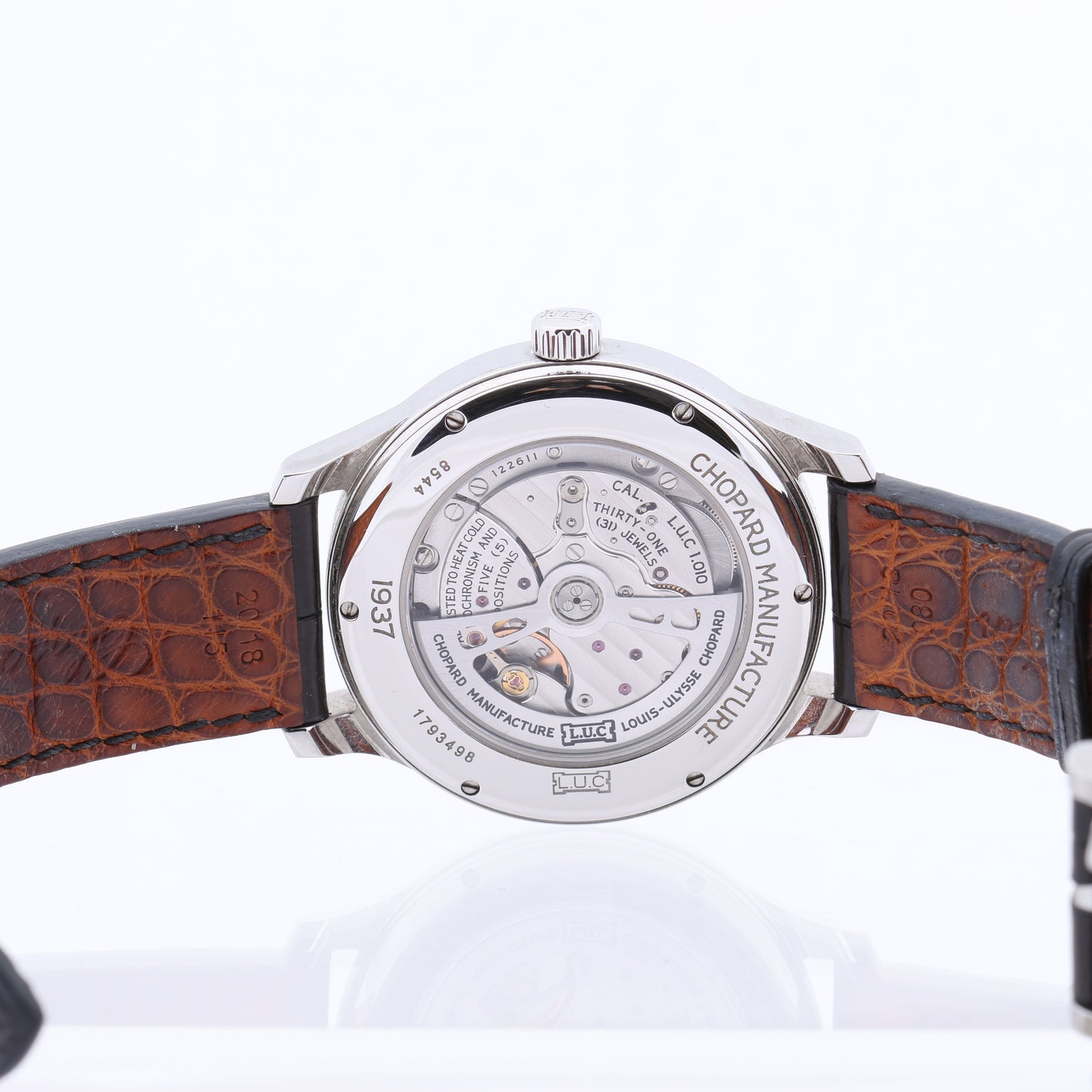 Chopard L.U.C 1937 Classic 168544-3002 42mm White Dial and Steel x Leather Watch
