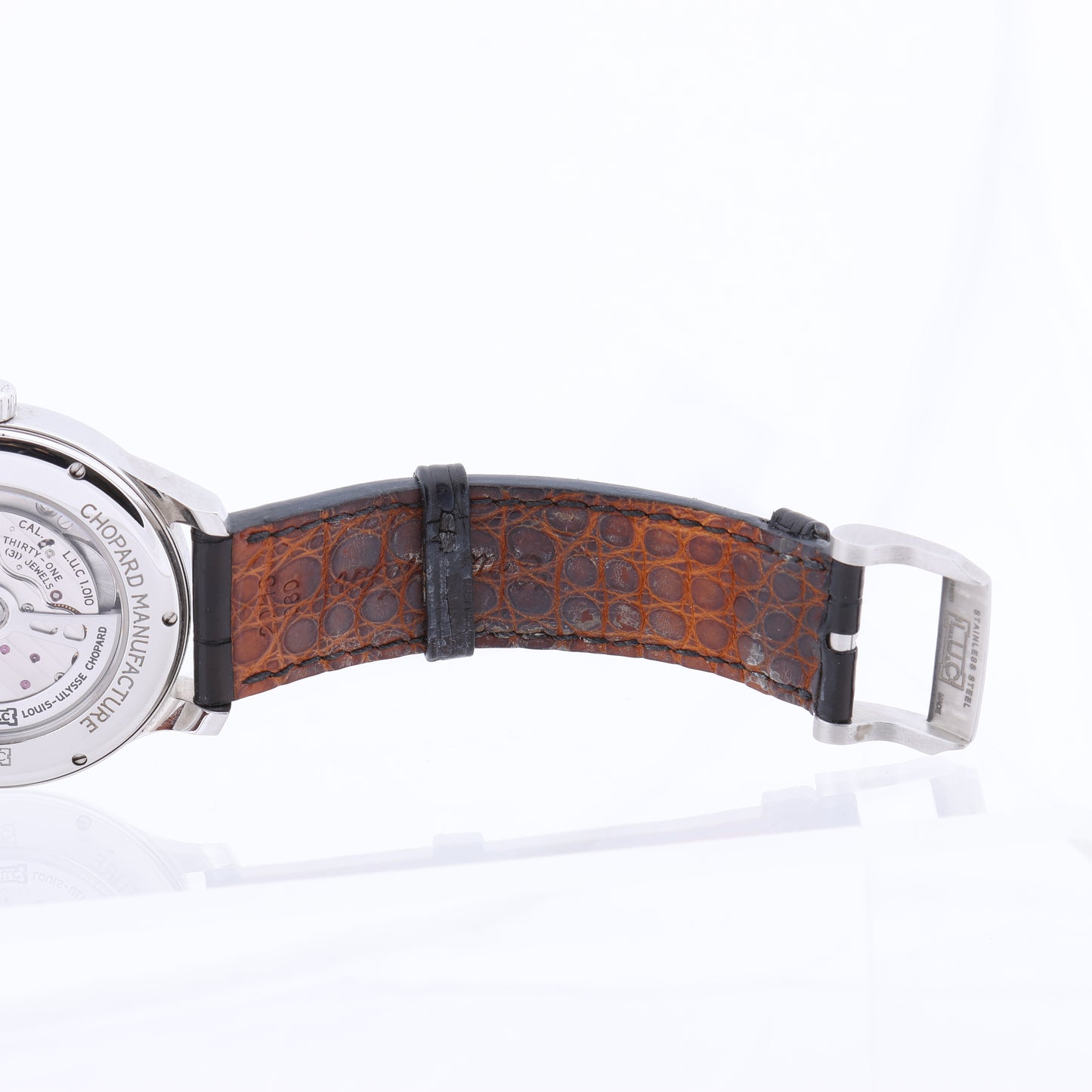Chopard L.U.C 1937 Classic 168544-3002 42mm White Dial and Steel x Leather Watch